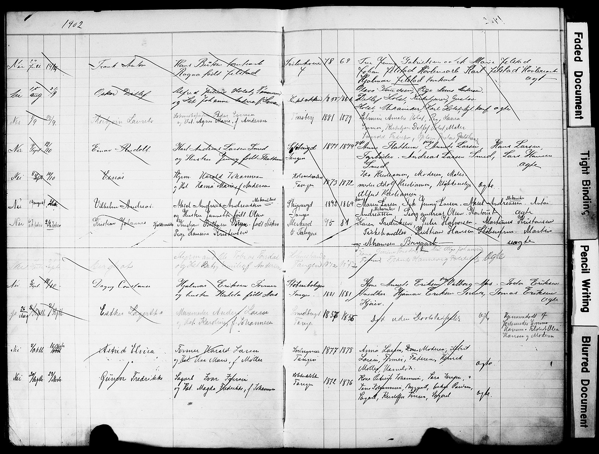 Strømsø kirkebøker, AV/SAKO-A-246/Y/Yb/L0001: Parish register draft no. II 1, 1896-1904