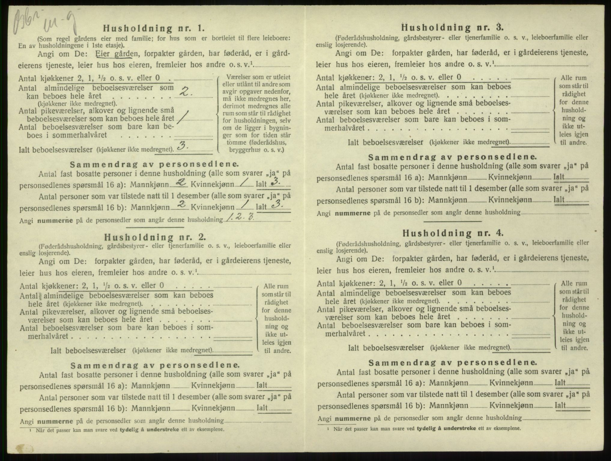 SAB, 1920 census for Førde, 1920, p. 804