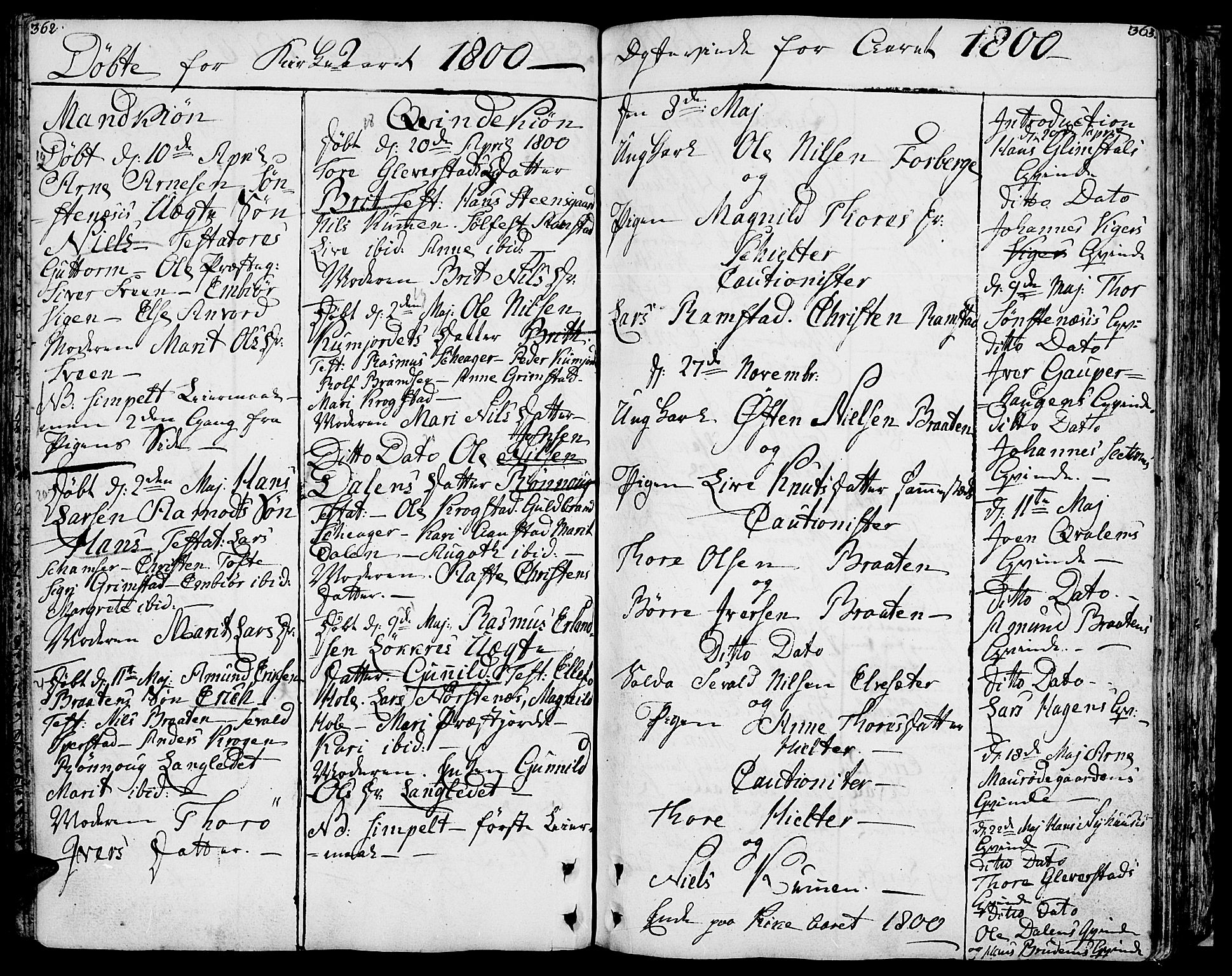 Lom prestekontor, AV/SAH-PREST-070/K/L0002: Parish register (official) no. 2, 1749-1801, p. 362-363