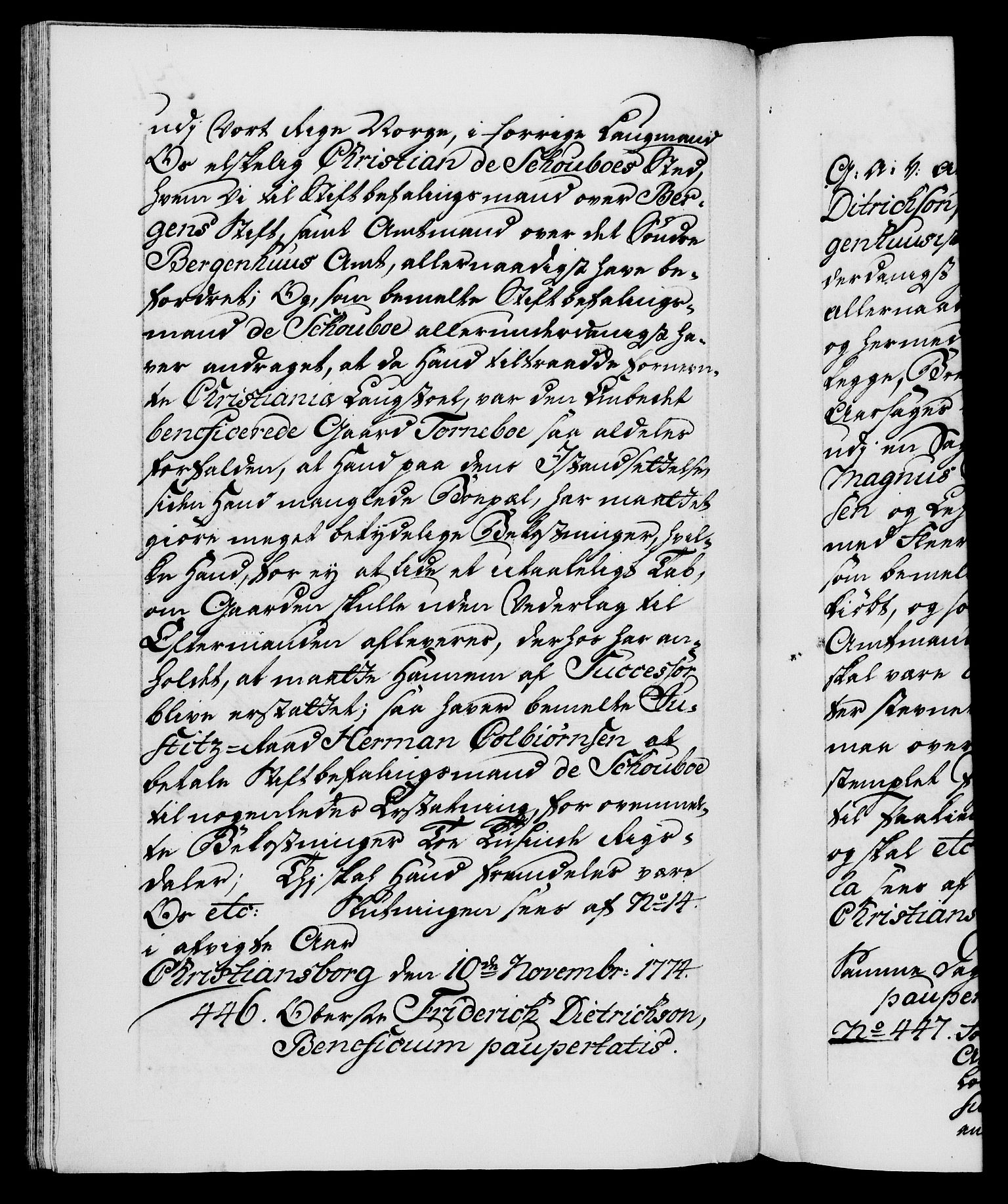 Danske Kanselli 1572-1799, AV/RA-EA-3023/F/Fc/Fca/Fcaa/L0046: Norske registre, 1773-1775, p. 591b