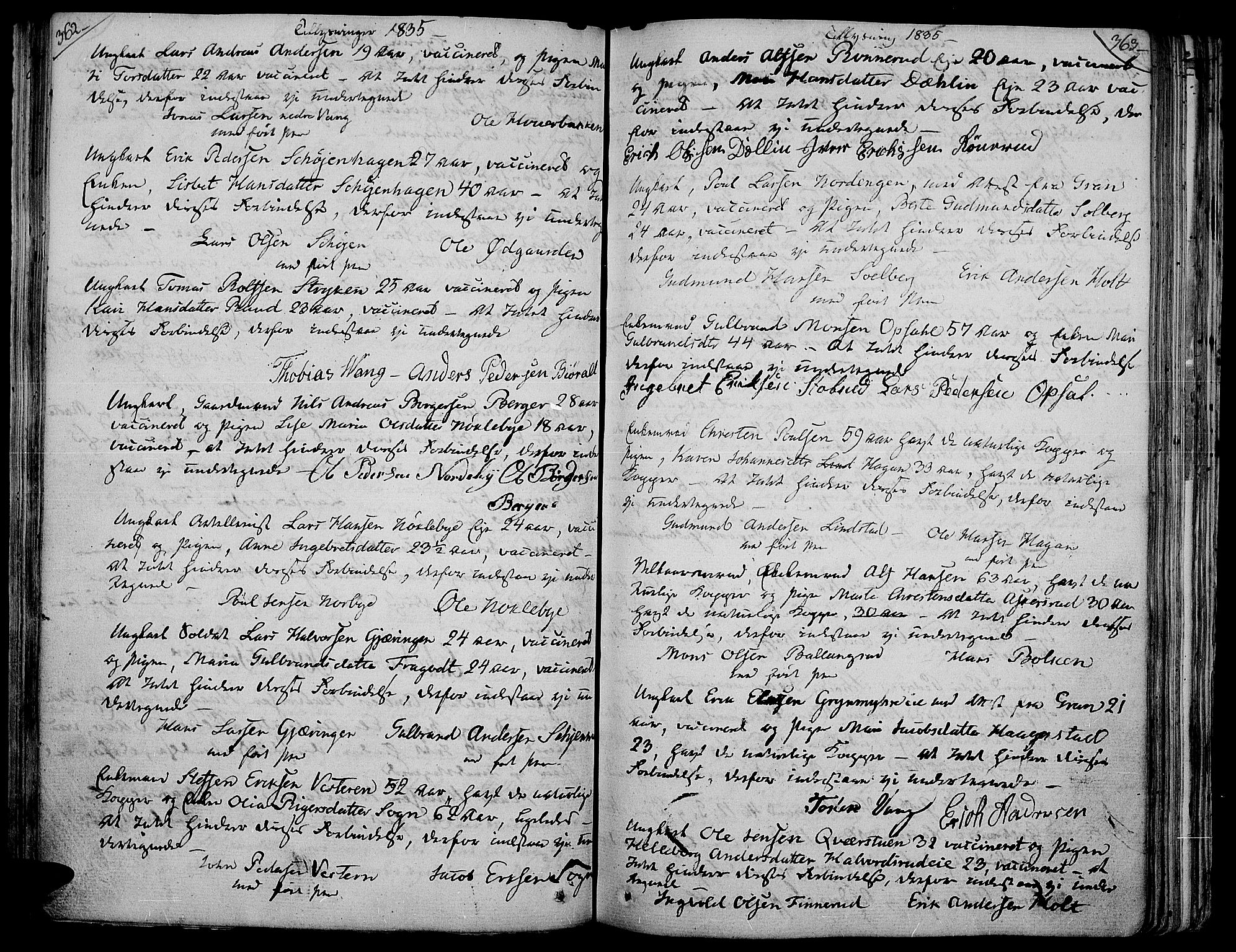 Jevnaker prestekontor, AV/SAH-PREST-116/H/Ha/Haa/L0004: Parish register (official) no. 4, 1800-1861, p. 362-363