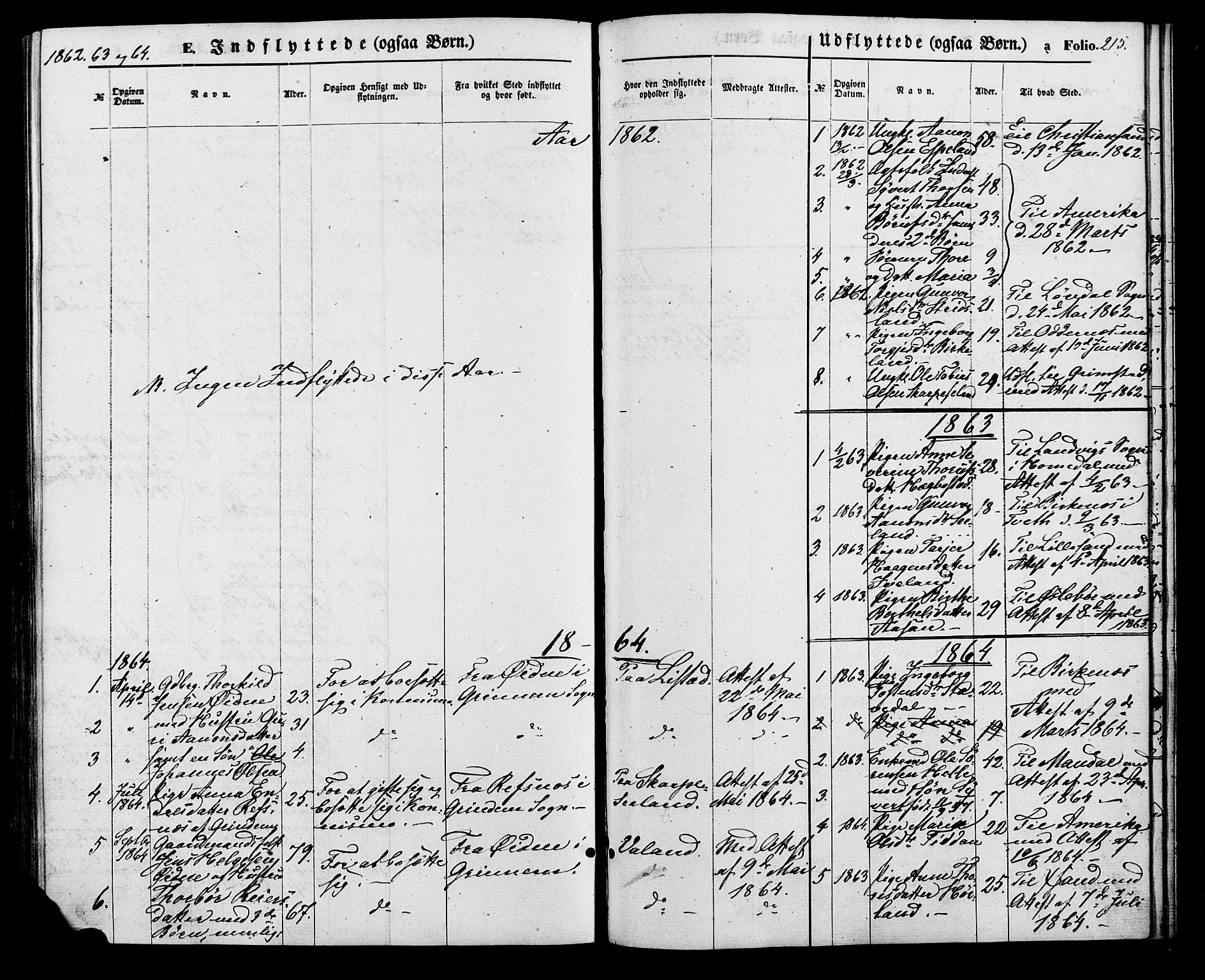 Nord-Audnedal sokneprestkontor, AV/SAK-1111-0032/F/Fa/Faa/L0002: Parish register (official) no. A 2, 1857-1882, p. 215