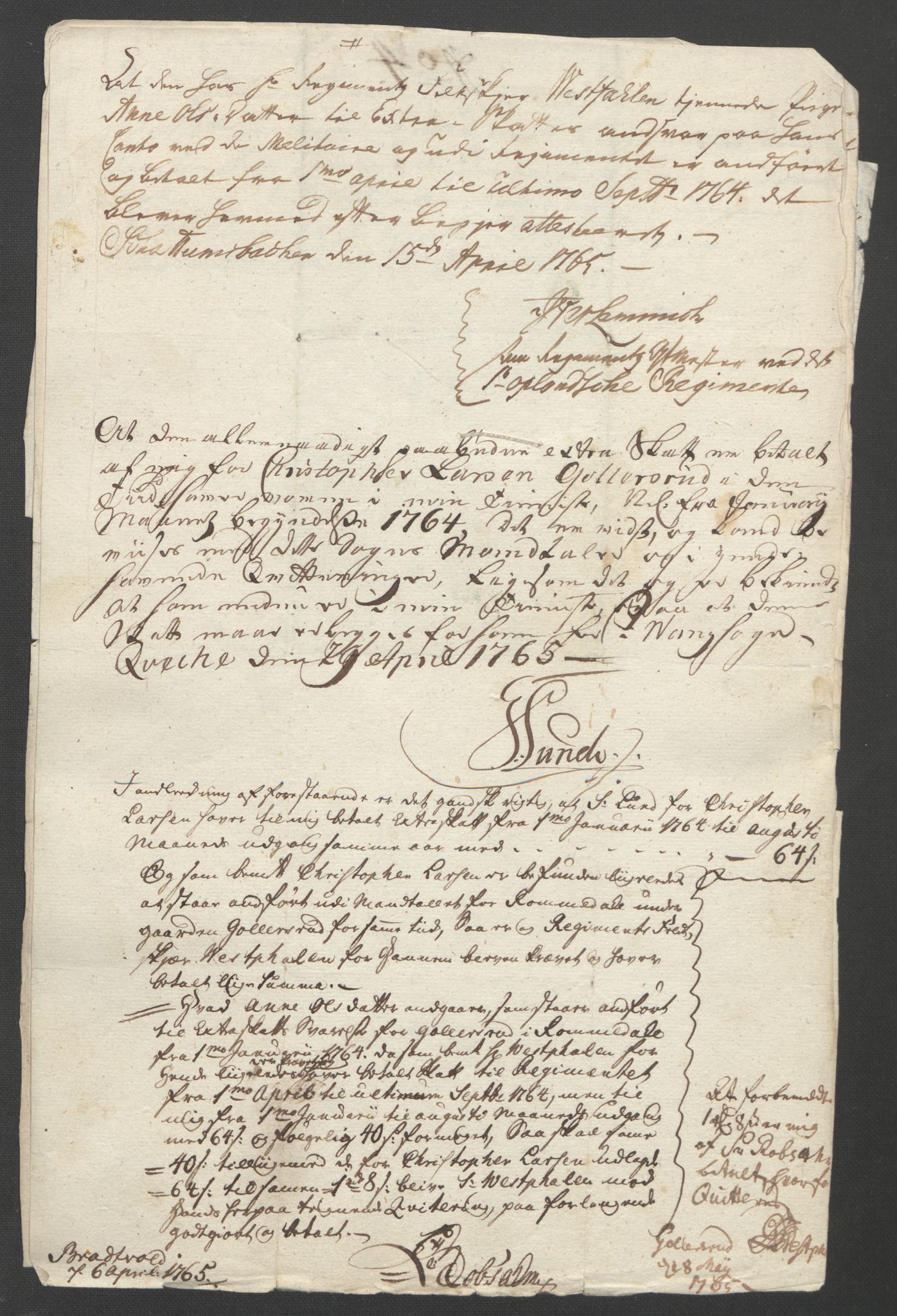Rentekammeret inntil 1814, Reviderte regnskaper, Fogderegnskap, RA/EA-4092/R16/L1148: Ekstraskatten Hedmark, 1764, p. 319