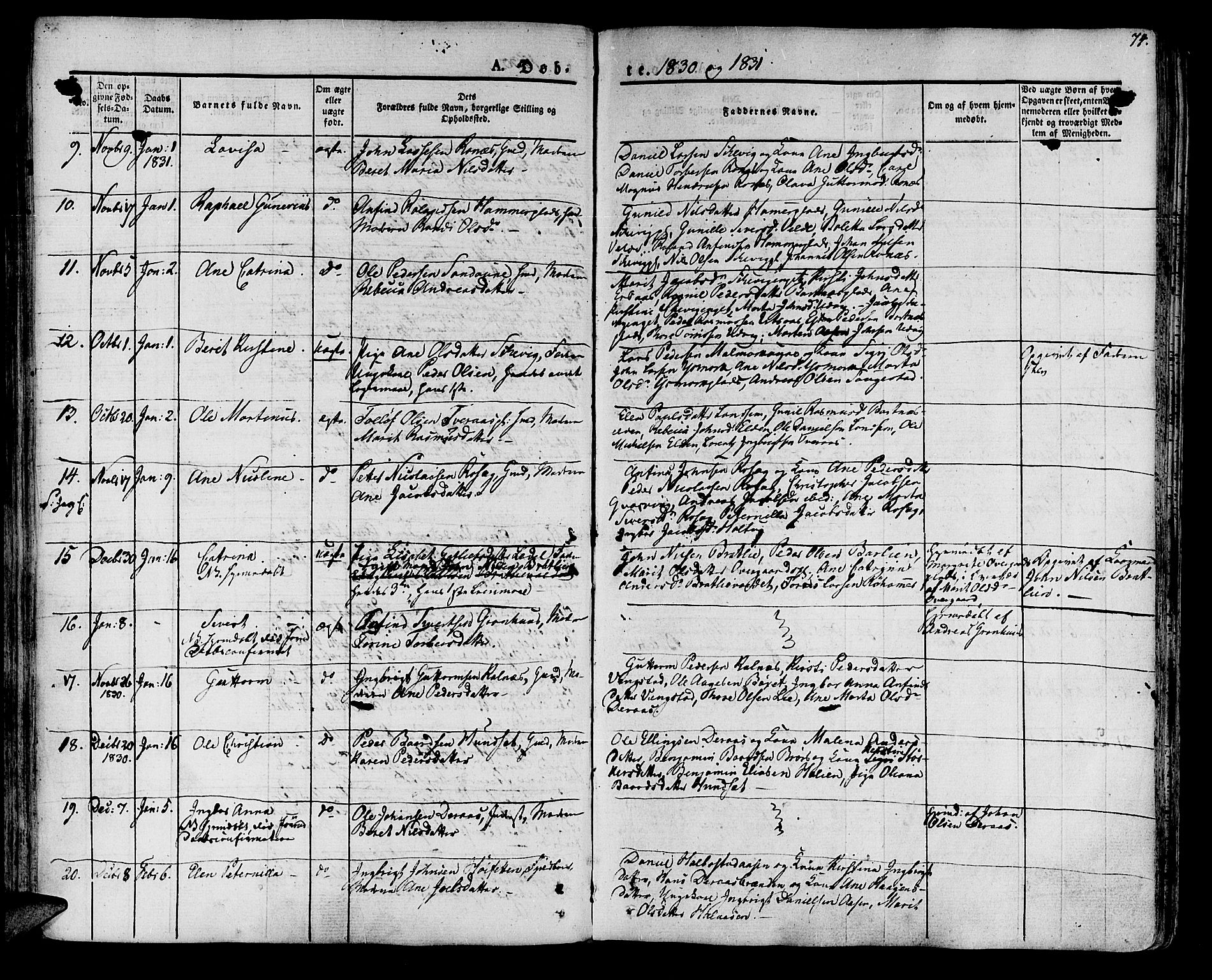 Ministerialprotokoller, klokkerbøker og fødselsregistre - Nord-Trøndelag, AV/SAT-A-1458/741/L0390: Parish register (official) no. 741A04, 1822-1836, p. 74