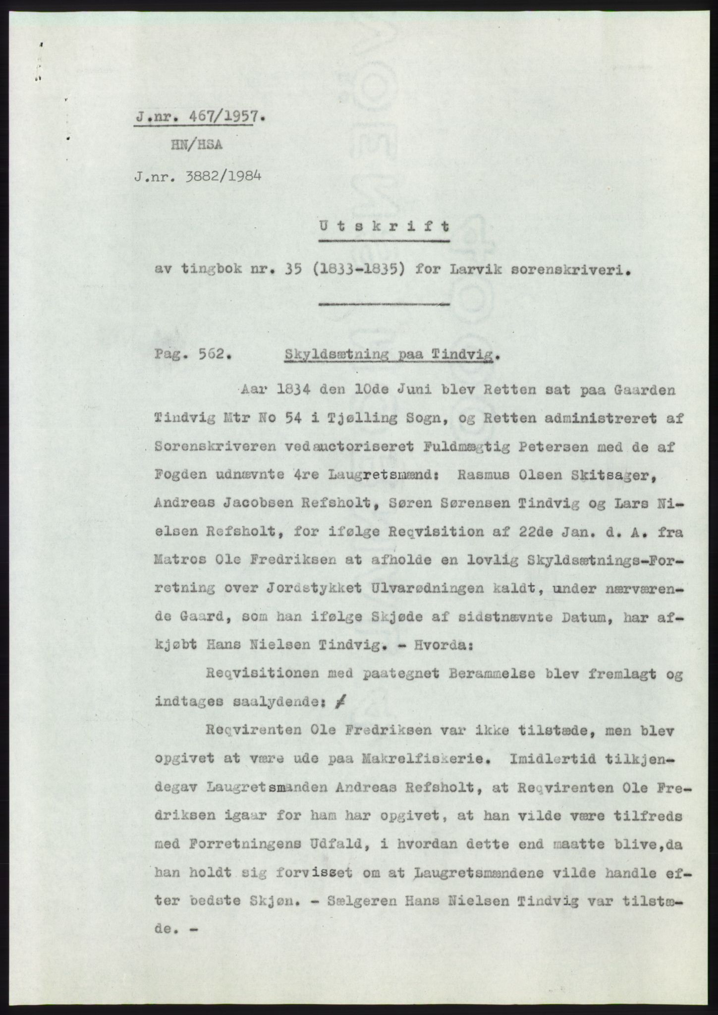 Statsarkivet i Kongsberg, SAKO/A-0001, 1957, p. 123