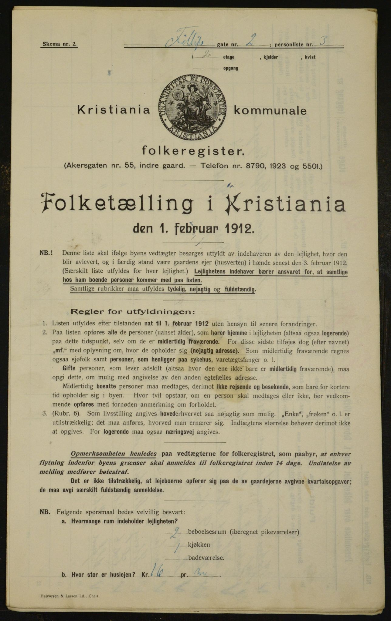 OBA, Municipal Census 1912 for Kristiania, 1912, p. 24197
