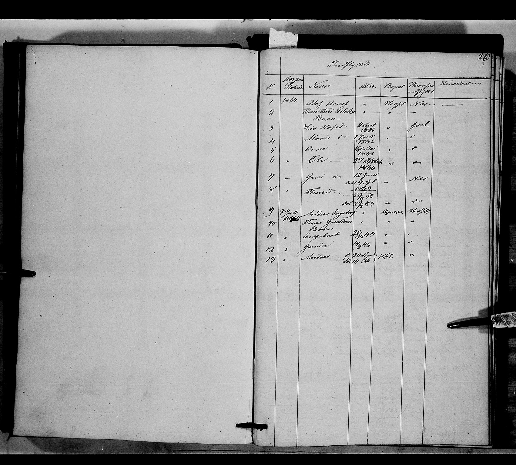 Nord-Aurdal prestekontor, SAH/PREST-132/H/Ha/Haa/L0006: Parish register (official) no. 6, 1842-1863, p. 260