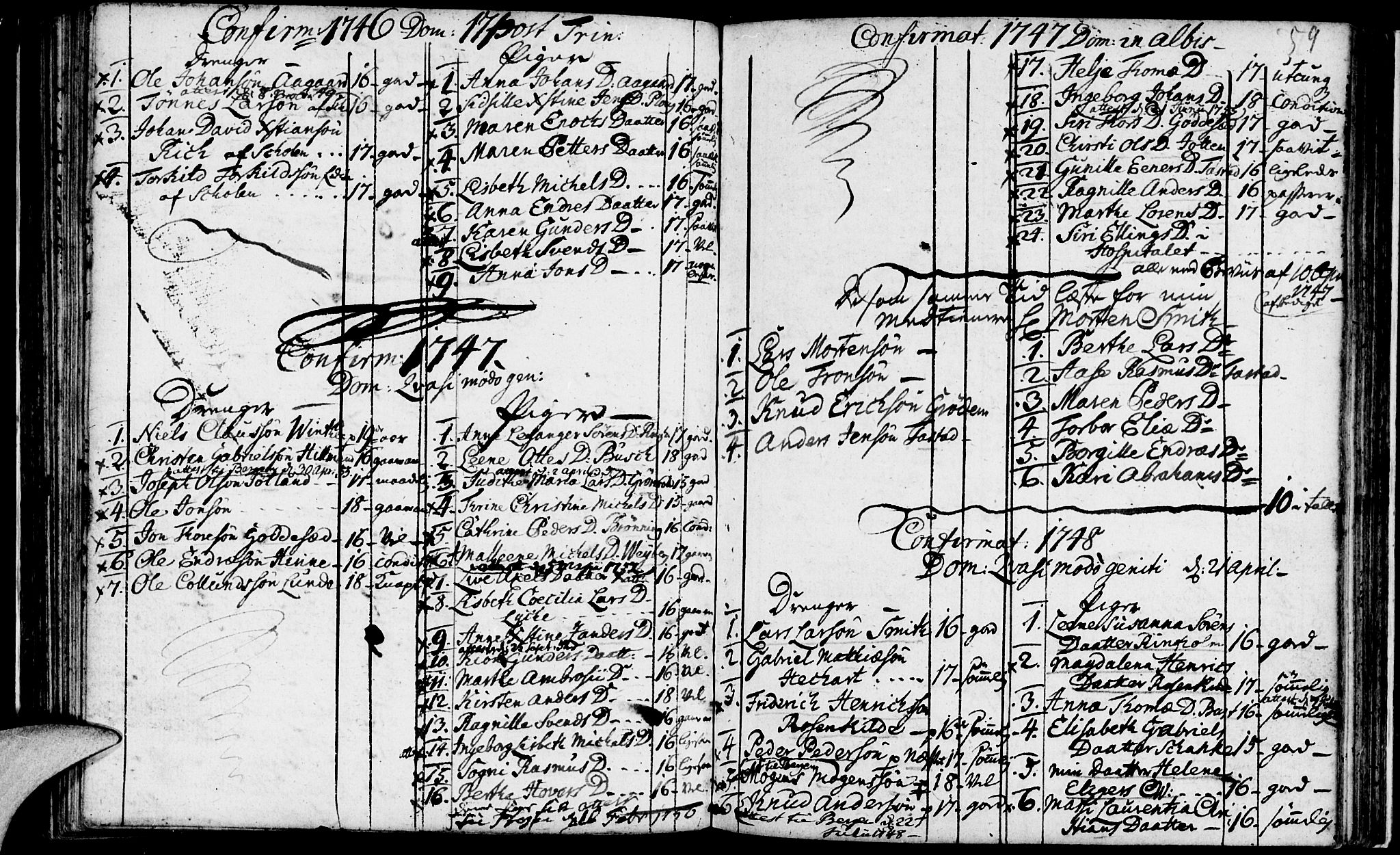 Domkirken sokneprestkontor, AV/SAST-A-101812/001/30/30BA/L0003: Parish register (official) no. A 3 /1, 1738-1760, p. 59