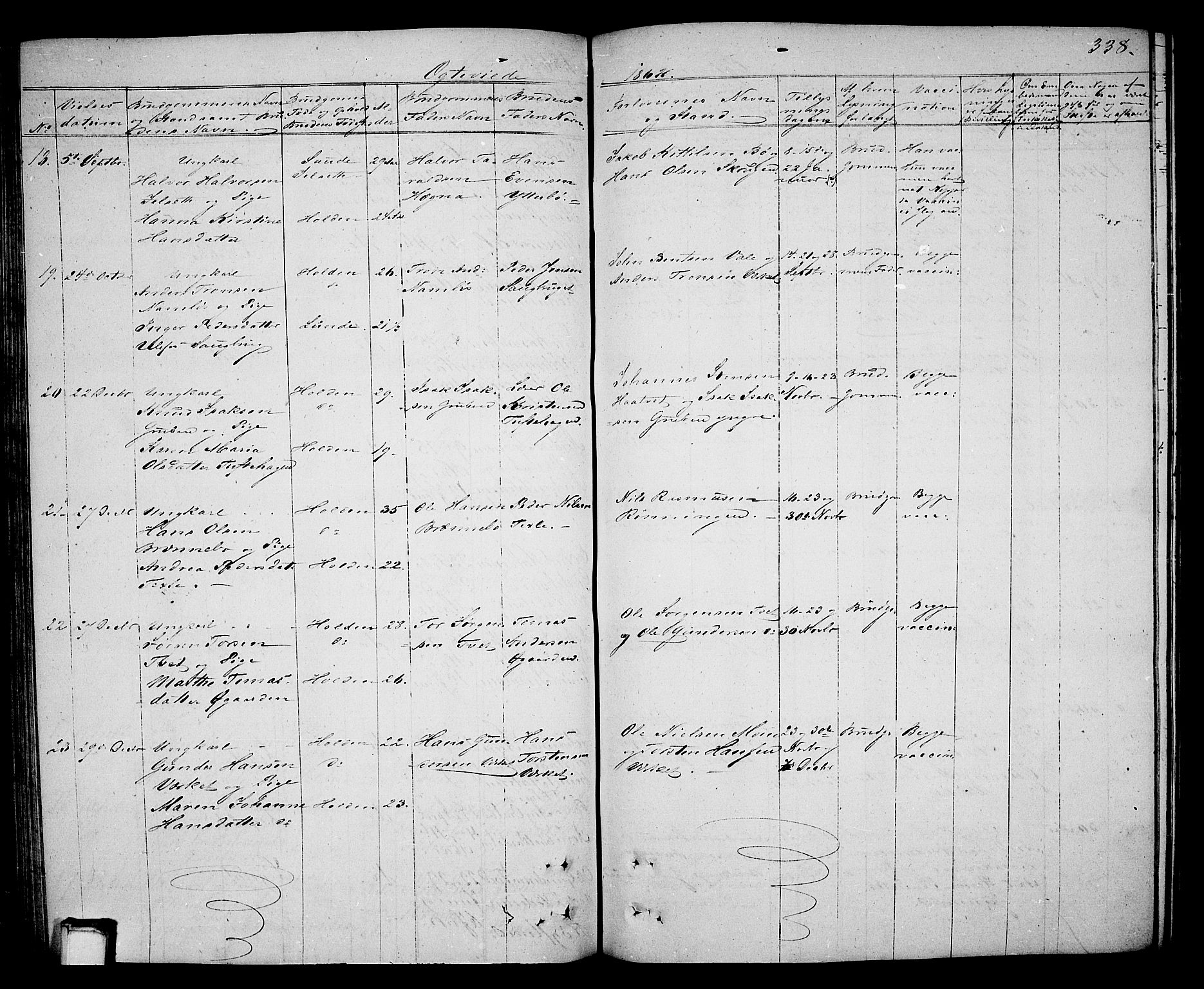 Holla kirkebøker, SAKO/A-272/G/Ga/L0003: Parish register (copy) no. I 3, 1849-1866, p. 338