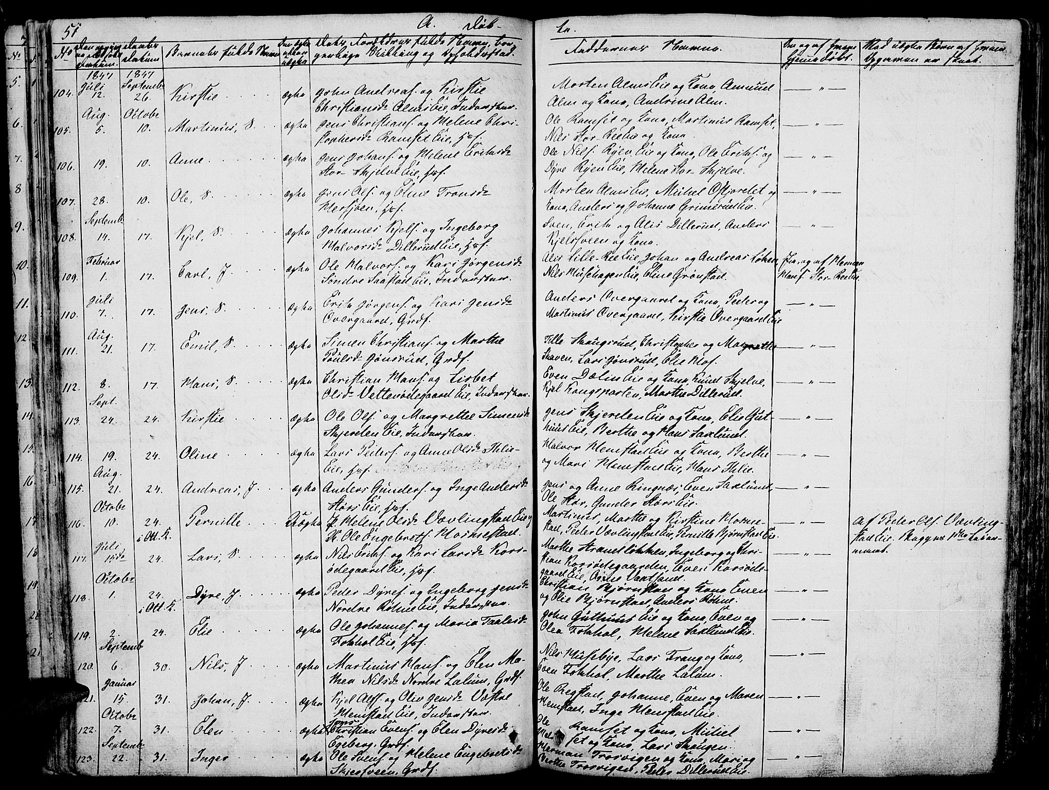 Stange prestekontor, AV/SAH-PREST-002/L/L0003: Parish register (copy) no. 3, 1840-1864, p. 51