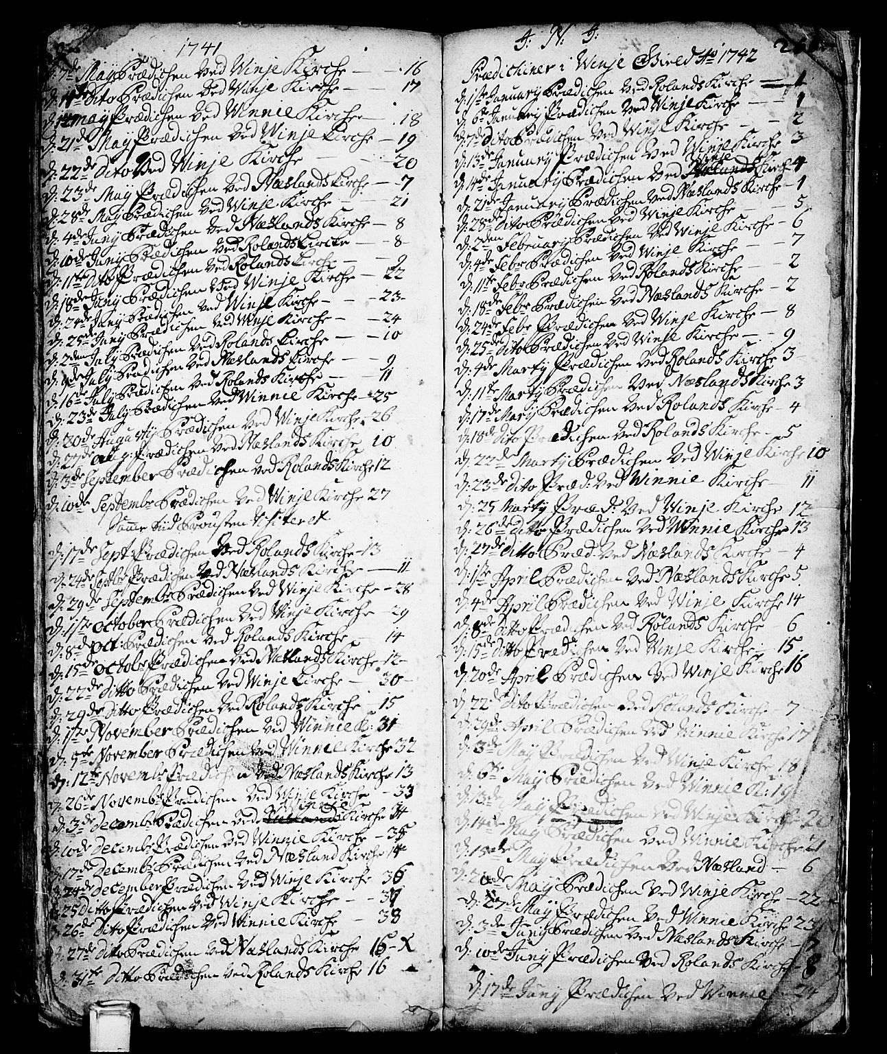 Vinje kirkebøker, SAKO/A-312/F/Fa/L0001: Parish register (official) no. I 1, 1717-1766, p. 256