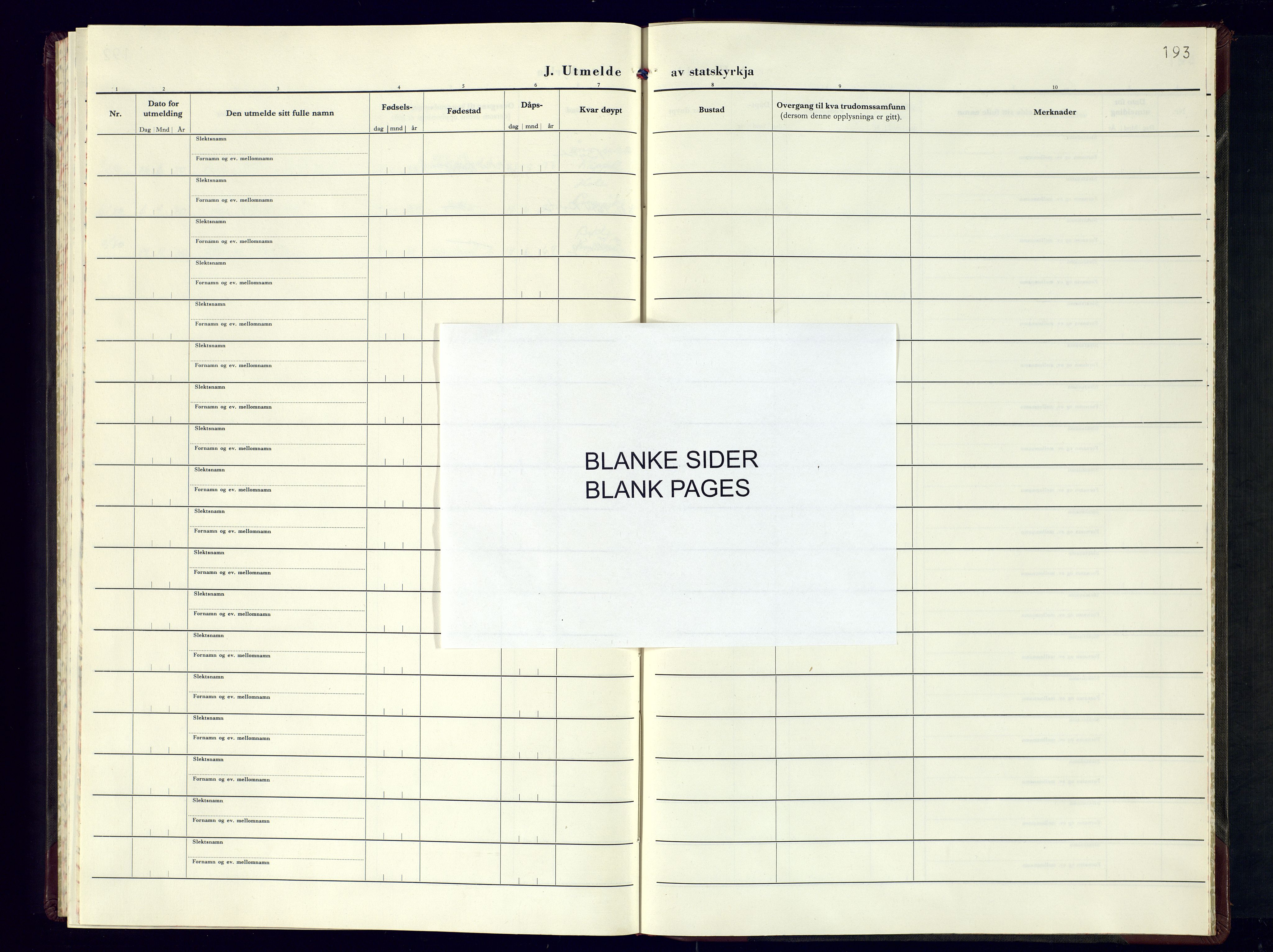 Valle sokneprestkontor, AV/SAK-1111-0044/F/Fb/Fba/L0006: Parish register (copy) no. B-5, 1977-1982, p. 193