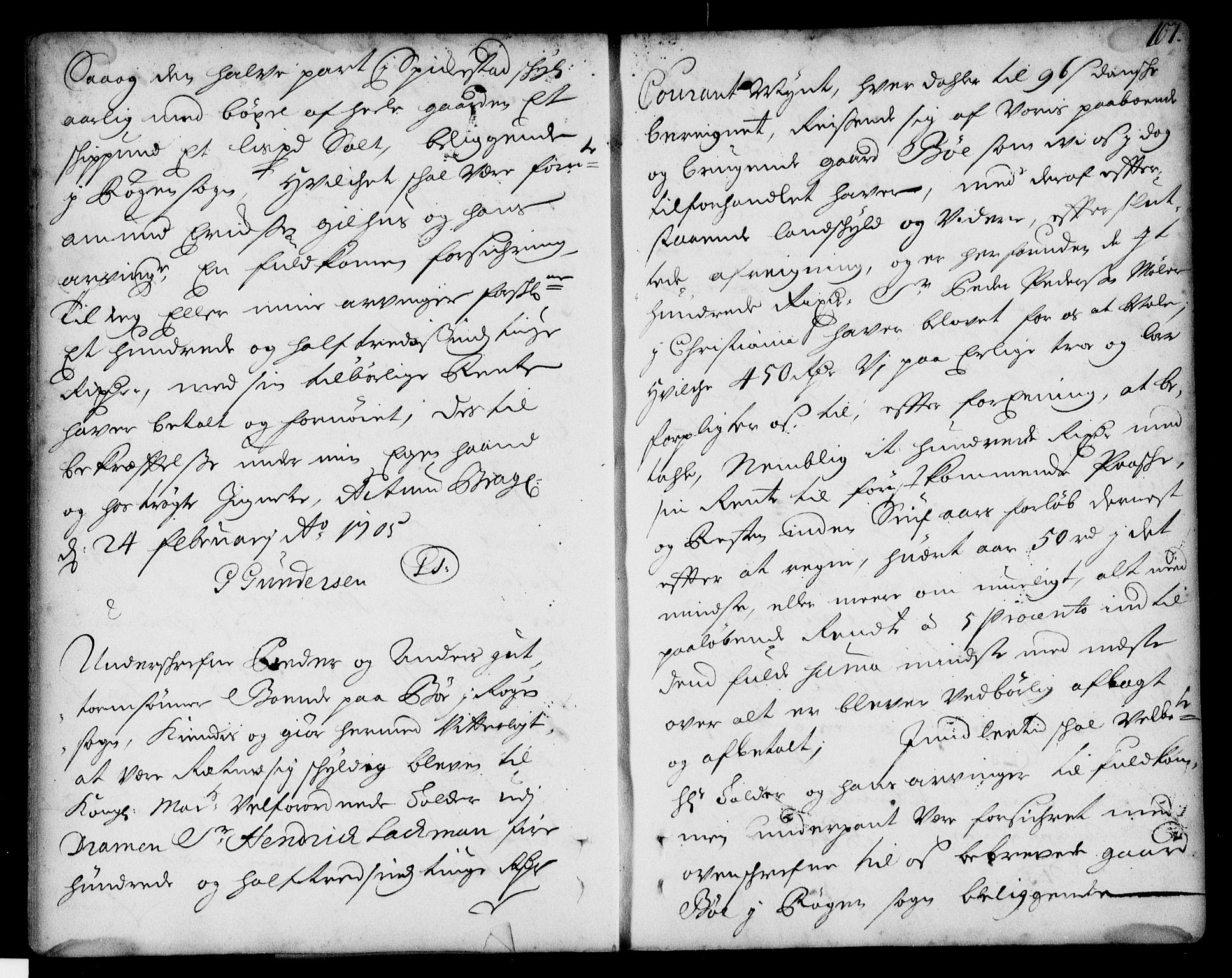 Lier, Røyken og Hurum sorenskriveri, AV/SAKO-A-89/G/Ga/Gaa/L0001: Mortgage book no. I, 1701-1725, p. 107