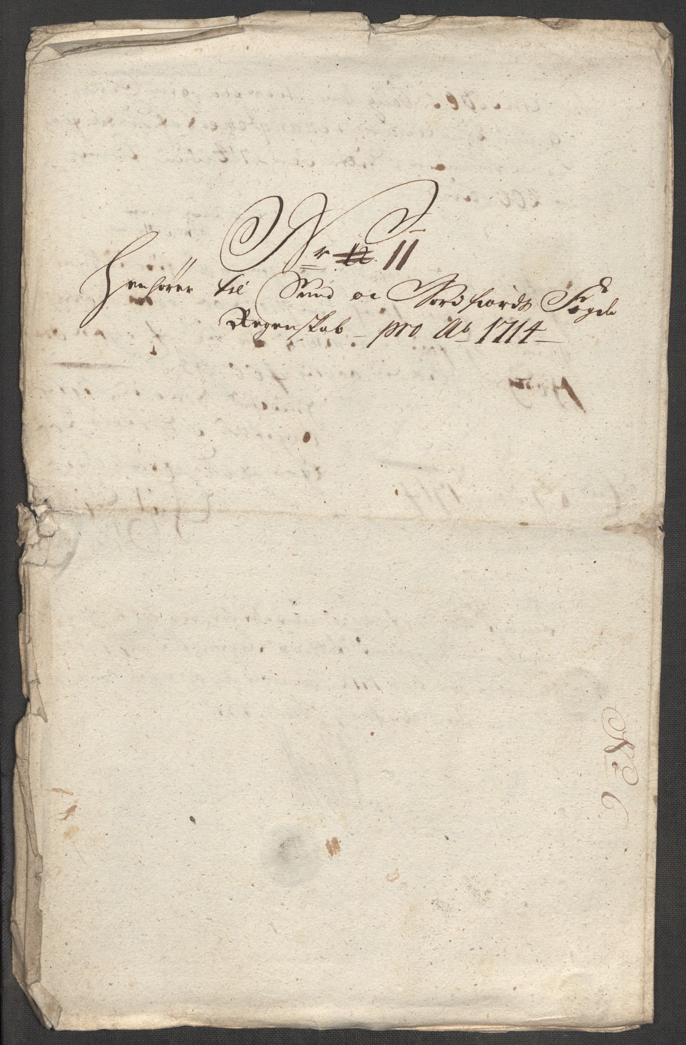 Rentekammeret inntil 1814, Reviderte regnskaper, Fogderegnskap, RA/EA-4092/R53/L3438: Fogderegnskap Sunn- og Nordfjord, 1714, p. 256