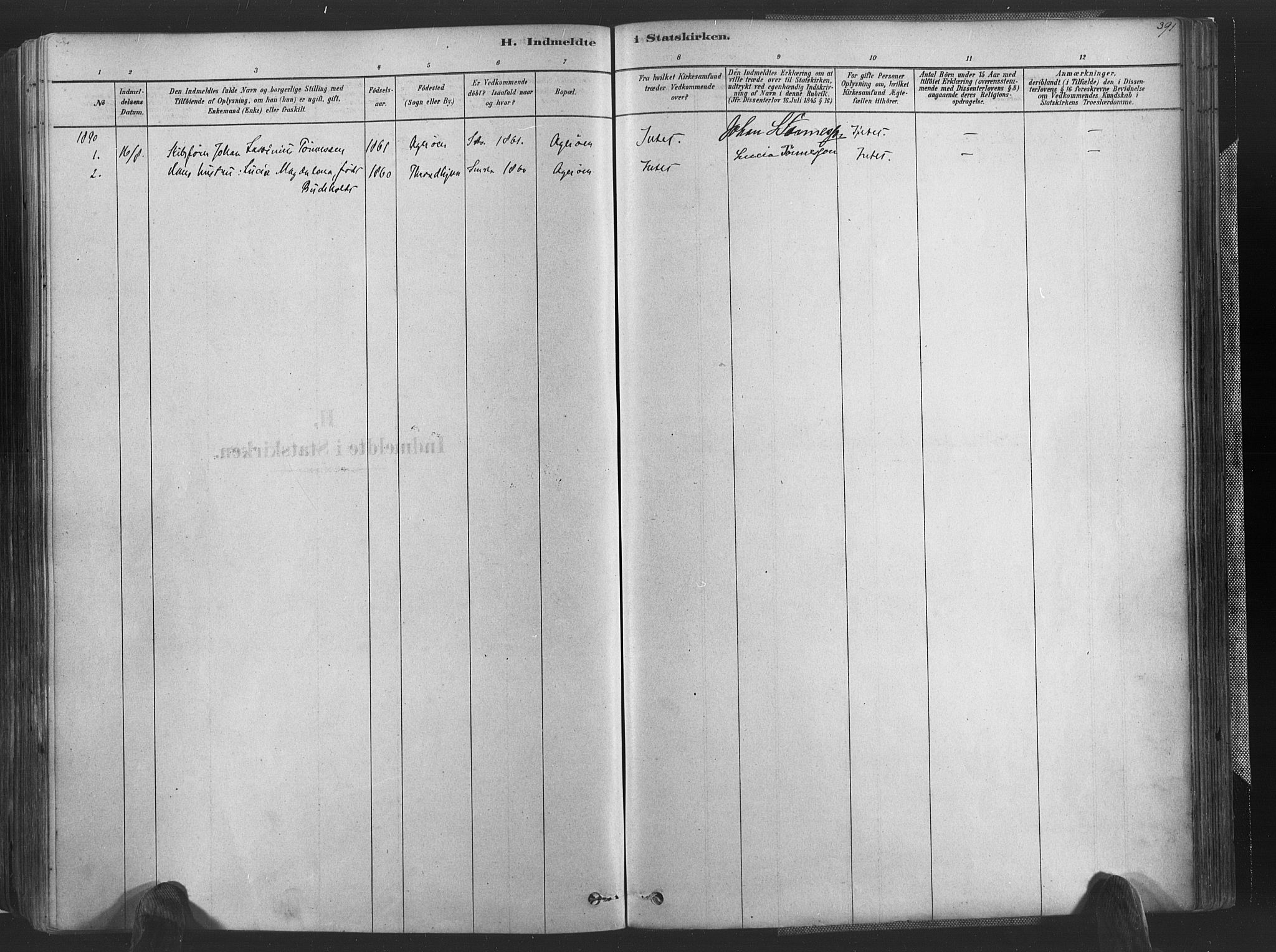 Høvåg sokneprestkontor, SAK/1111-0025/F/Fa/L0005: Parish register (official) no. A 5, 1878-1893, p. 391