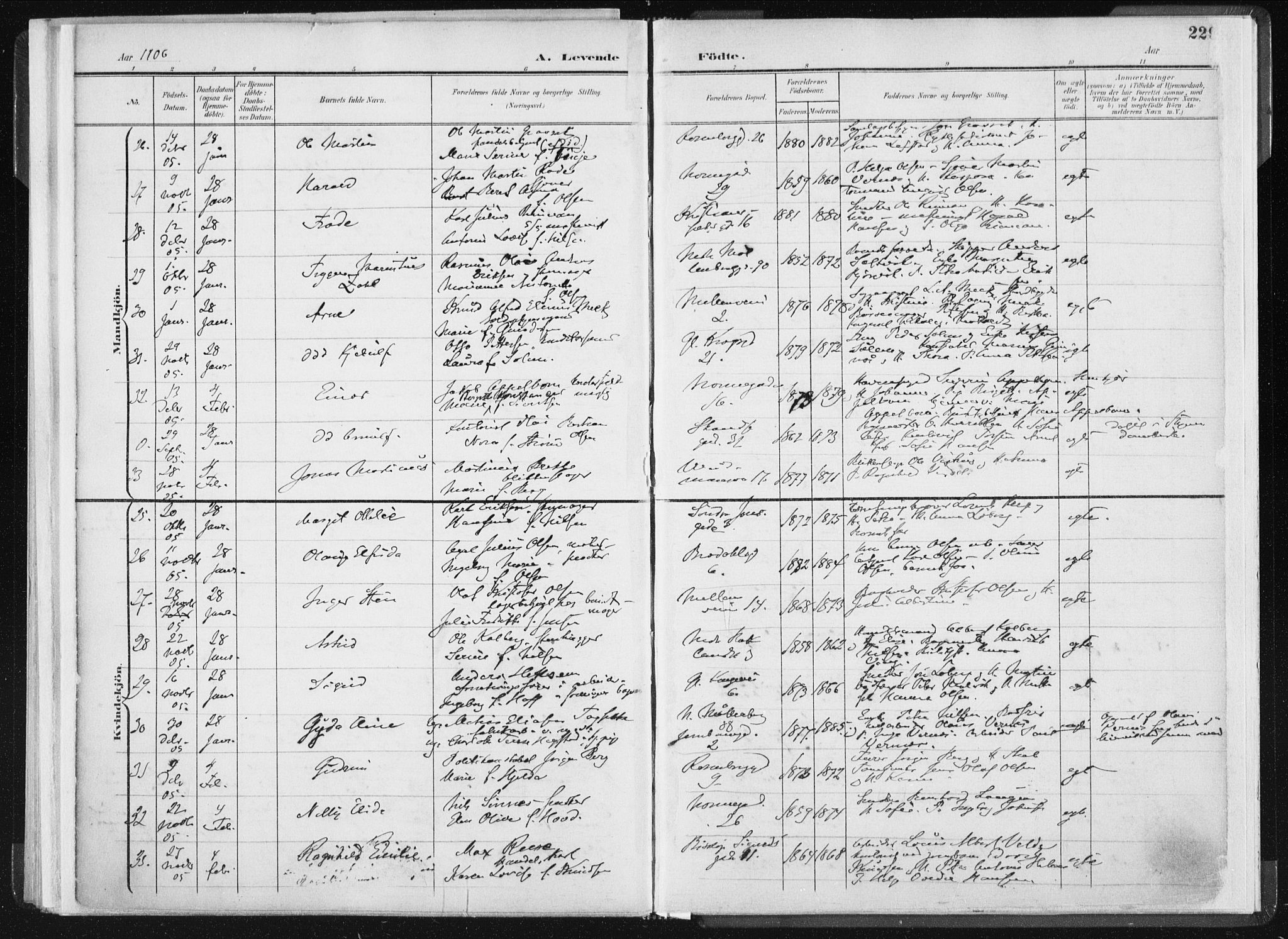 Ministerialprotokoller, klokkerbøker og fødselsregistre - Sør-Trøndelag, SAT/A-1456/604/L0199: Parish register (official) no. 604A20I, 1901-1906, p. 229