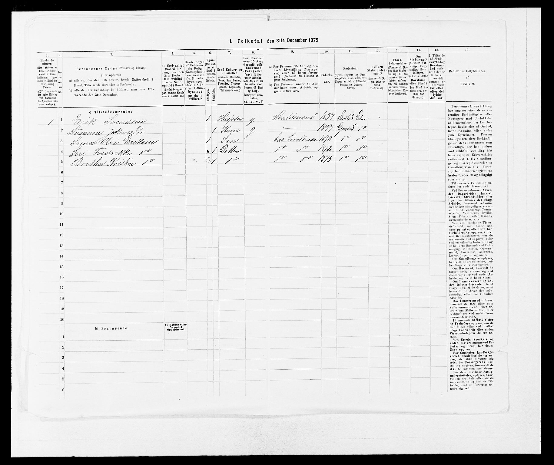 SAB, 1875 census for 1211P Etne, 1875, p. 995