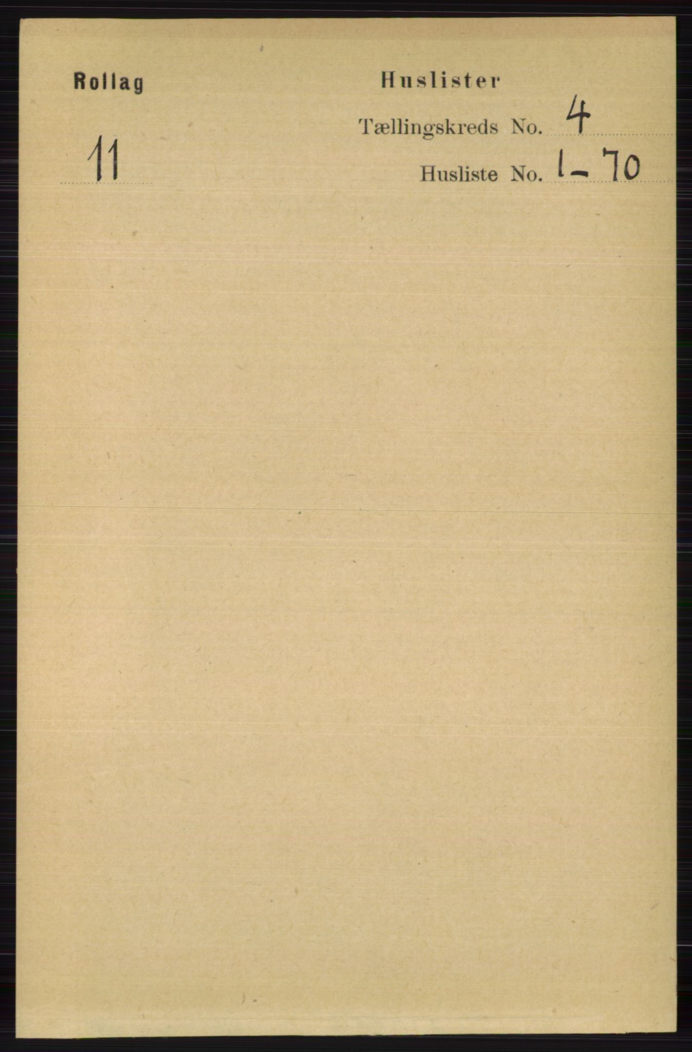 RA, 1891 census for 0632 Rollag, 1891, p. 1209