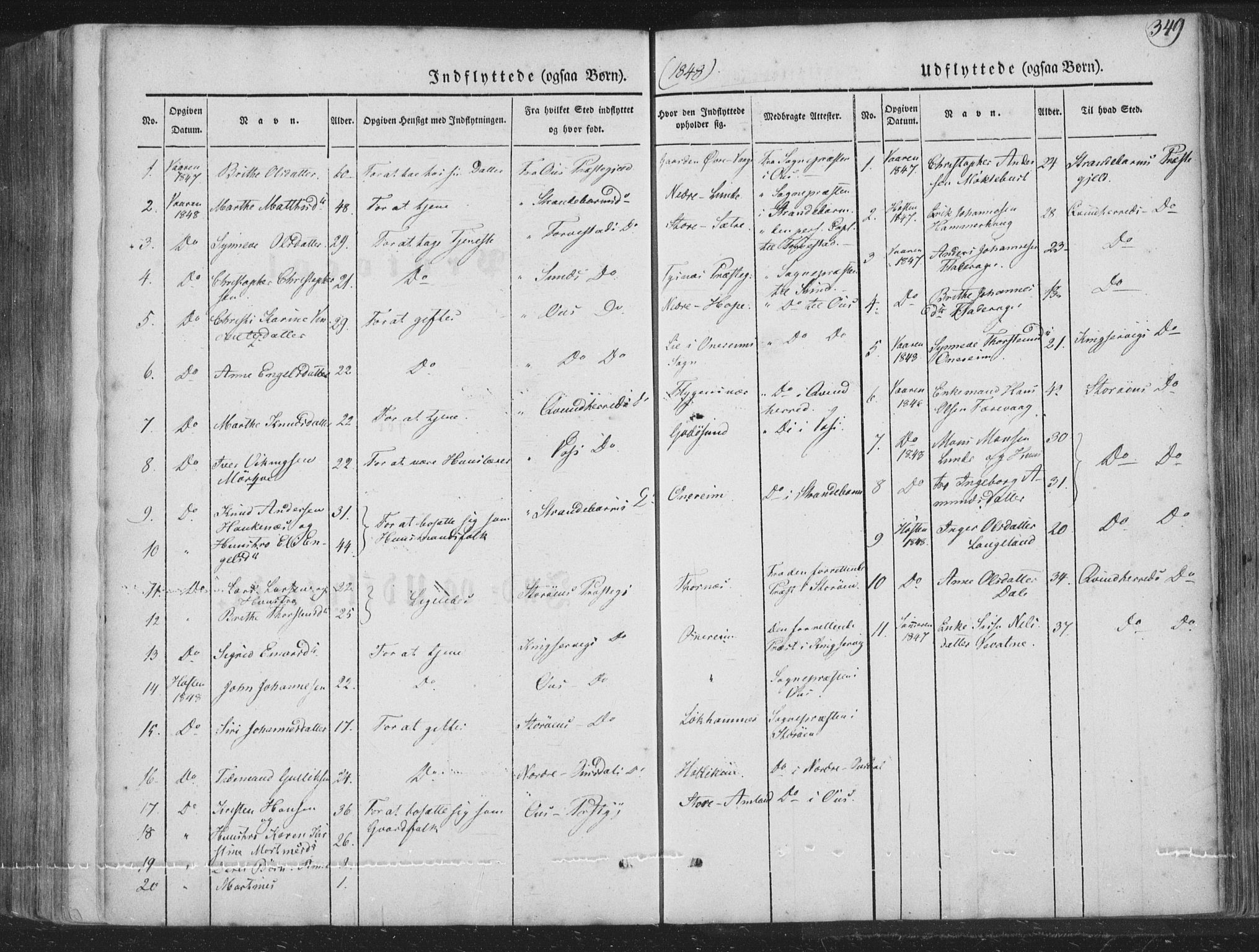 Tysnes sokneprestembete, AV/SAB-A-78601/H/Haa: Parish register (official) no. A 10, 1848-1859, p. 349