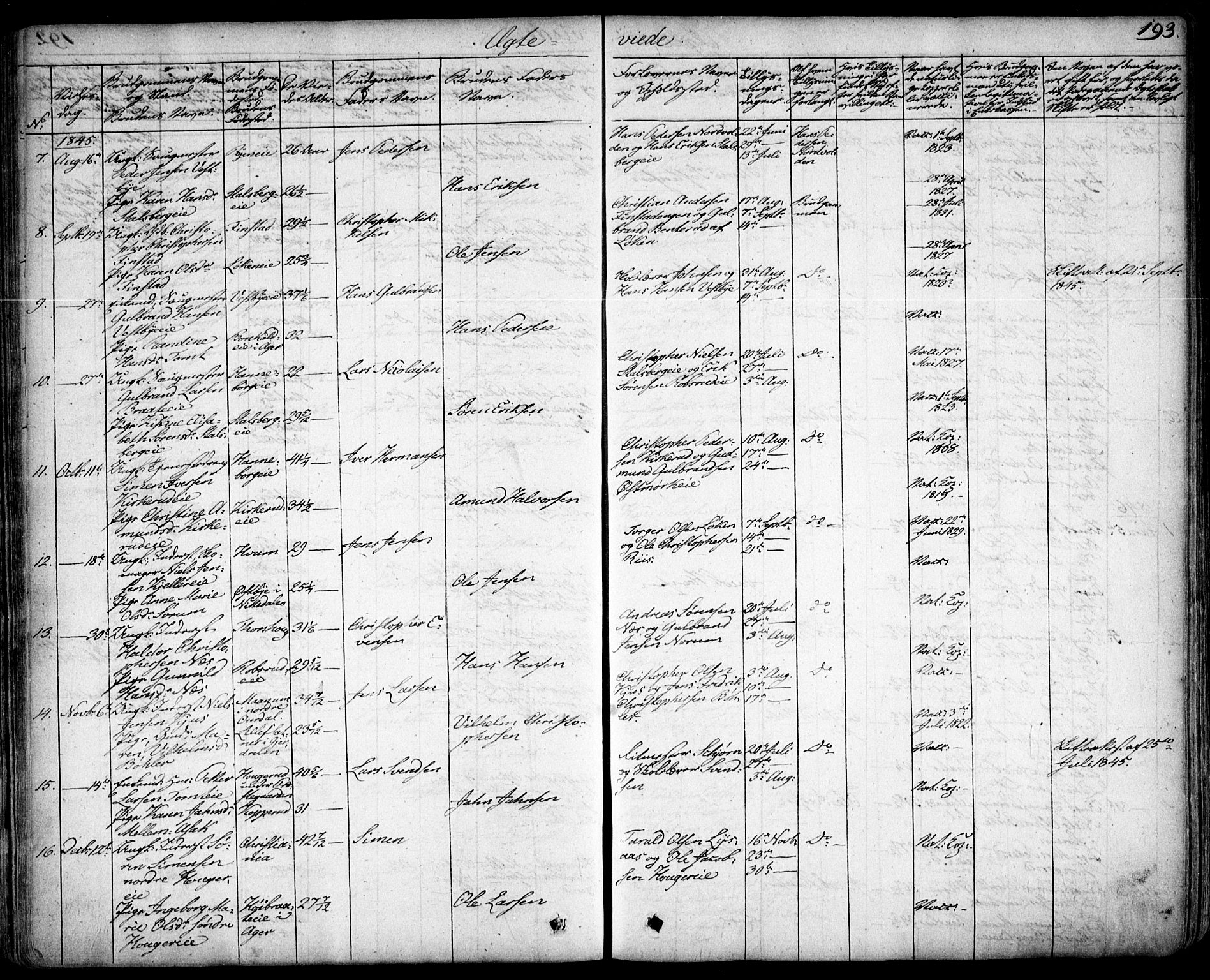 Skedsmo prestekontor Kirkebøker, SAO/A-10033a/F/Fa/L0009: Parish register (official) no. I 9, 1830-1853, p. 193