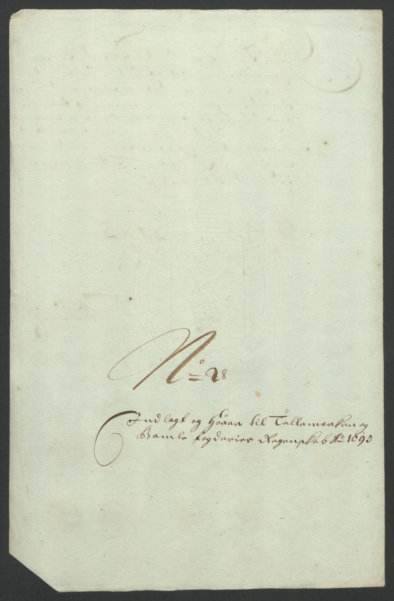 Rentekammeret inntil 1814, Reviderte regnskaper, Fogderegnskap, AV/RA-EA-4092/R36/L2093: Fogderegnskap Øvre og Nedre Telemark og Bamble, 1695, p. 490