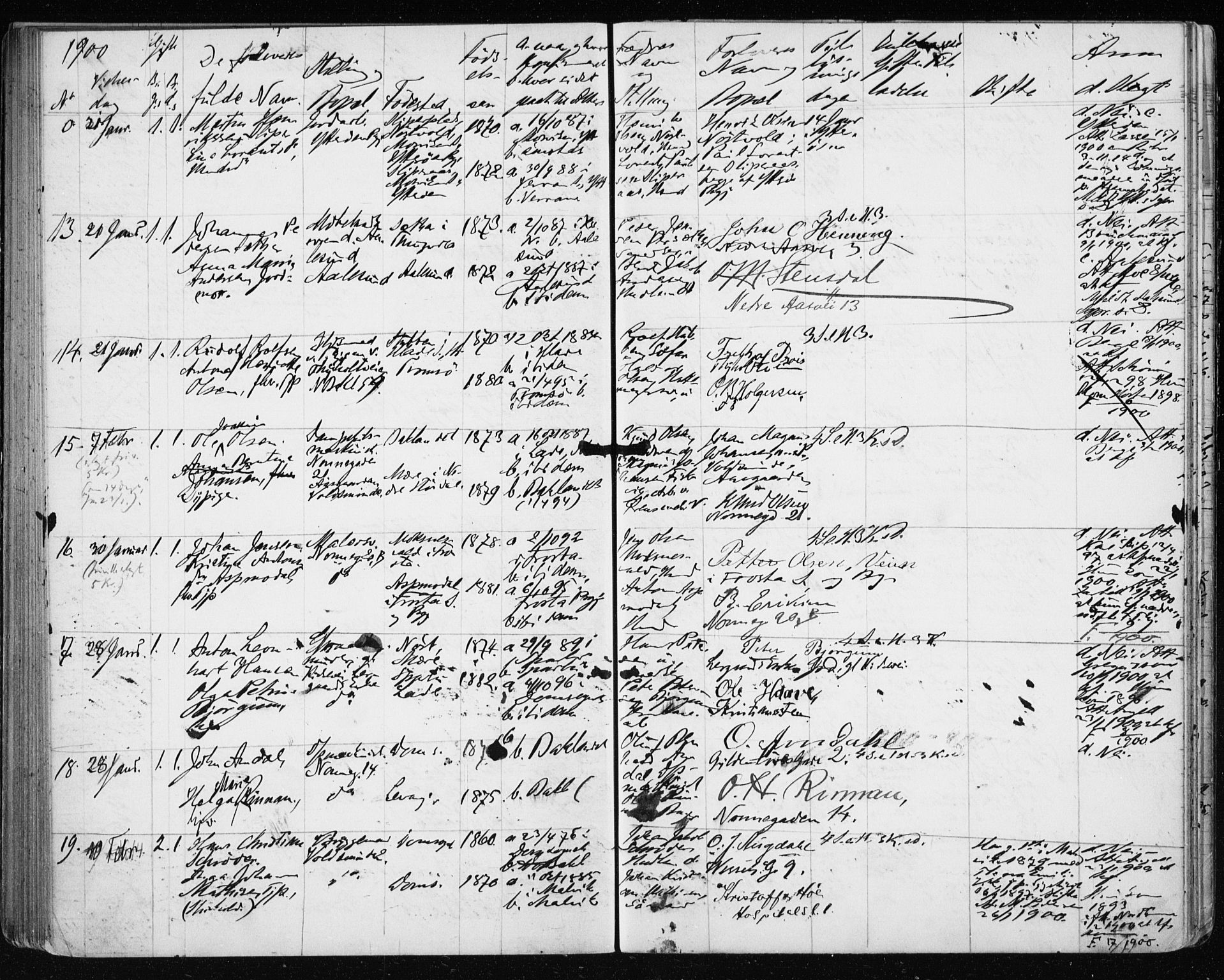 Ministerialprotokoller, klokkerbøker og fødselsregistre - Sør-Trøndelag, AV/SAT-A-1456/604/L0191: Parish register (official) no. 604A12, 1892-1900