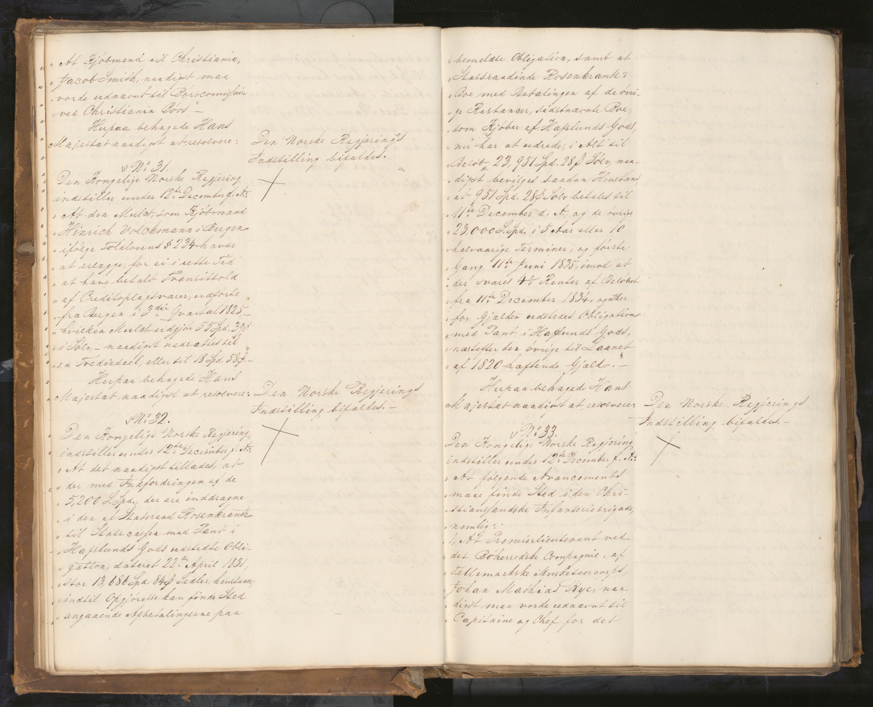 Statsrådssekretariatet, AV/RA-S-1001/A/Ab/L0040: Kgl. res. nr. 1-568, 1. halvår, 1835