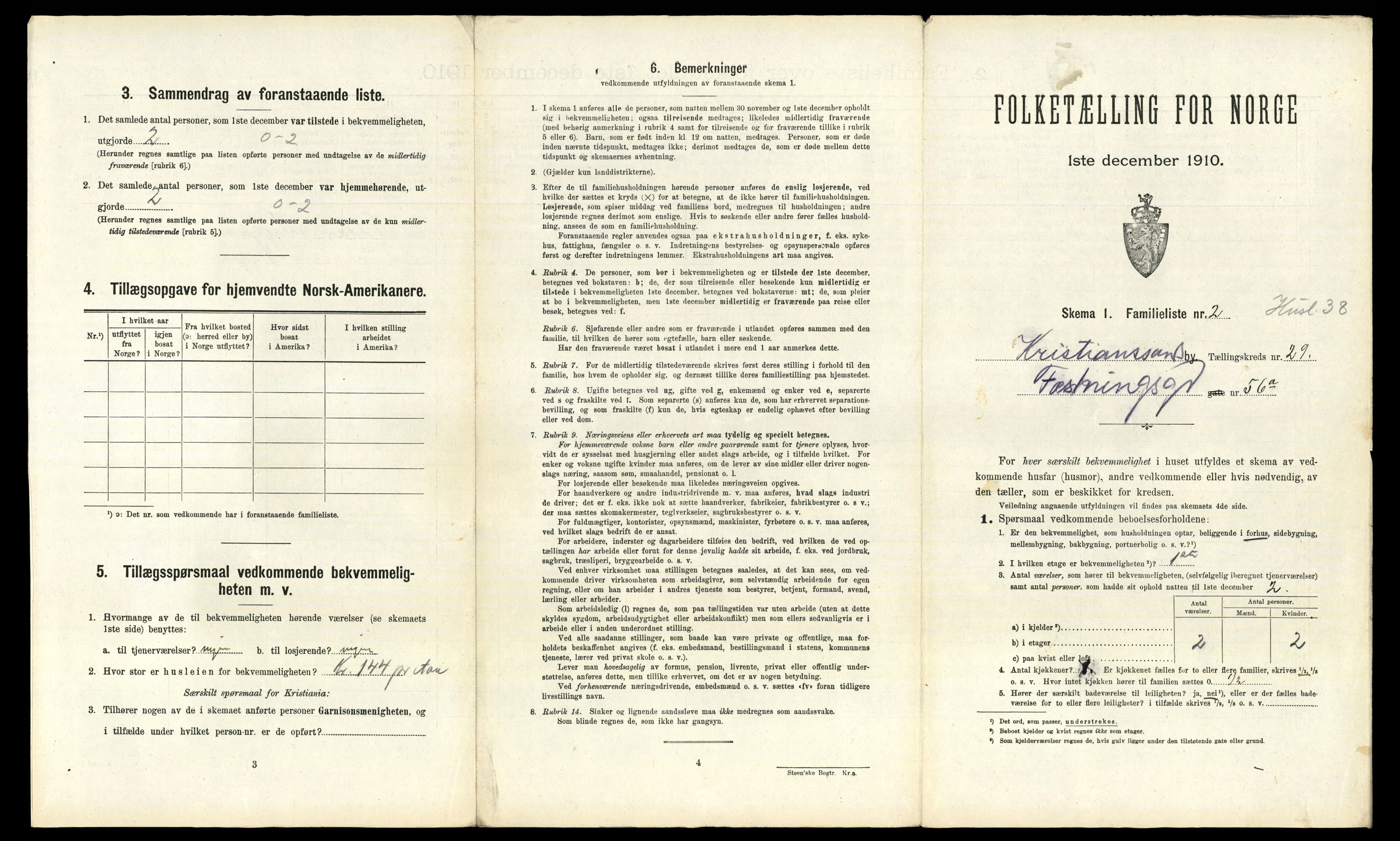 RA, 1910 census for Kristiansand, 1910, p. 7908