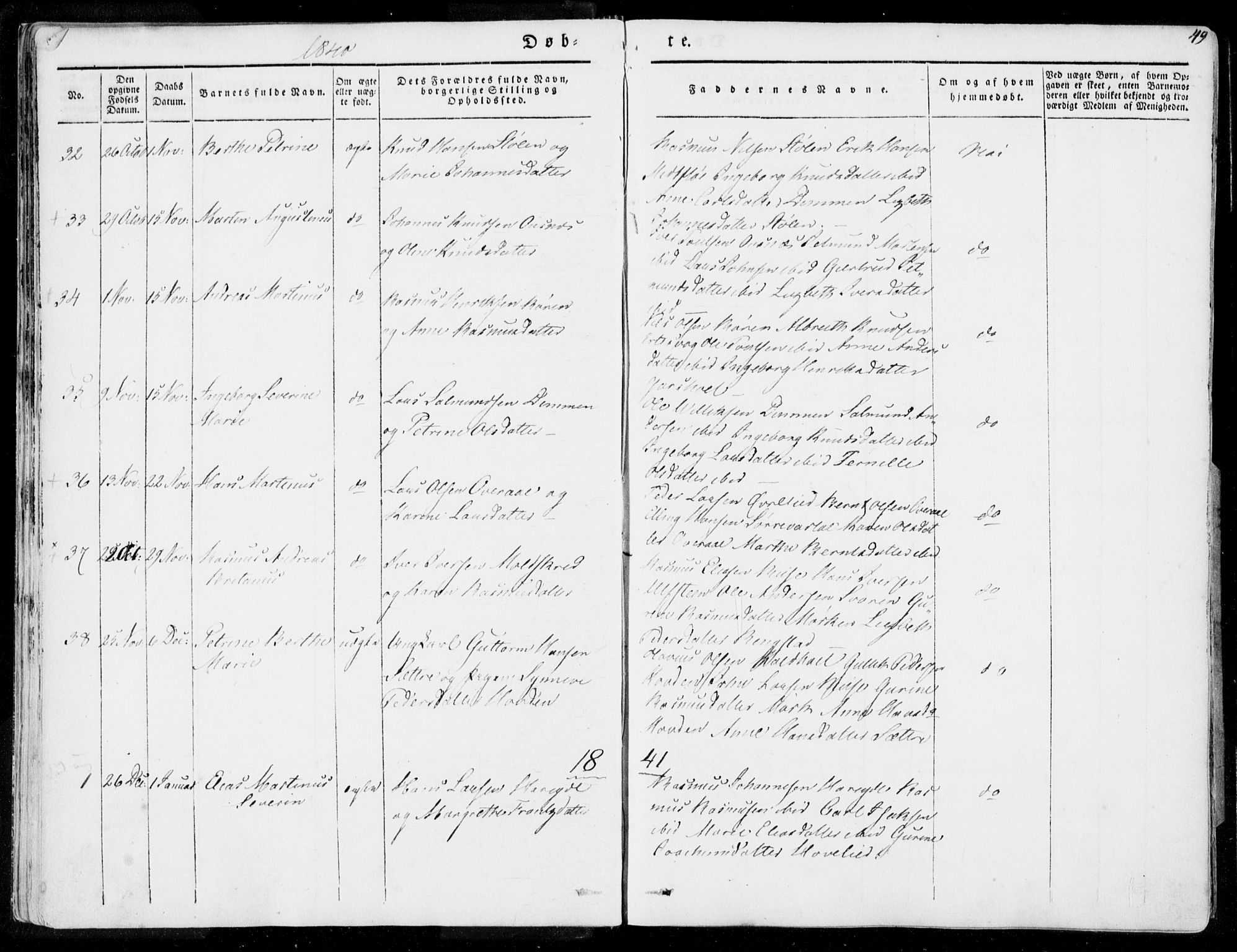 Ministerialprotokoller, klokkerbøker og fødselsregistre - Møre og Romsdal, AV/SAT-A-1454/509/L0104: Parish register (official) no. 509A02, 1833-1847, p. 49