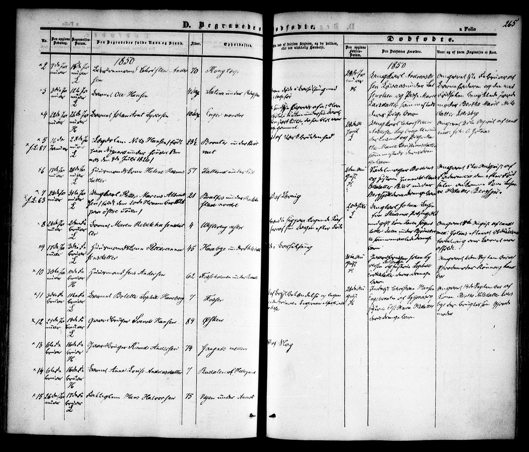 Høland prestekontor Kirkebøker, AV/SAO-A-10346a/F/Fa/L0009: Parish register (official) no. I 9, 1846-1853, p. 265