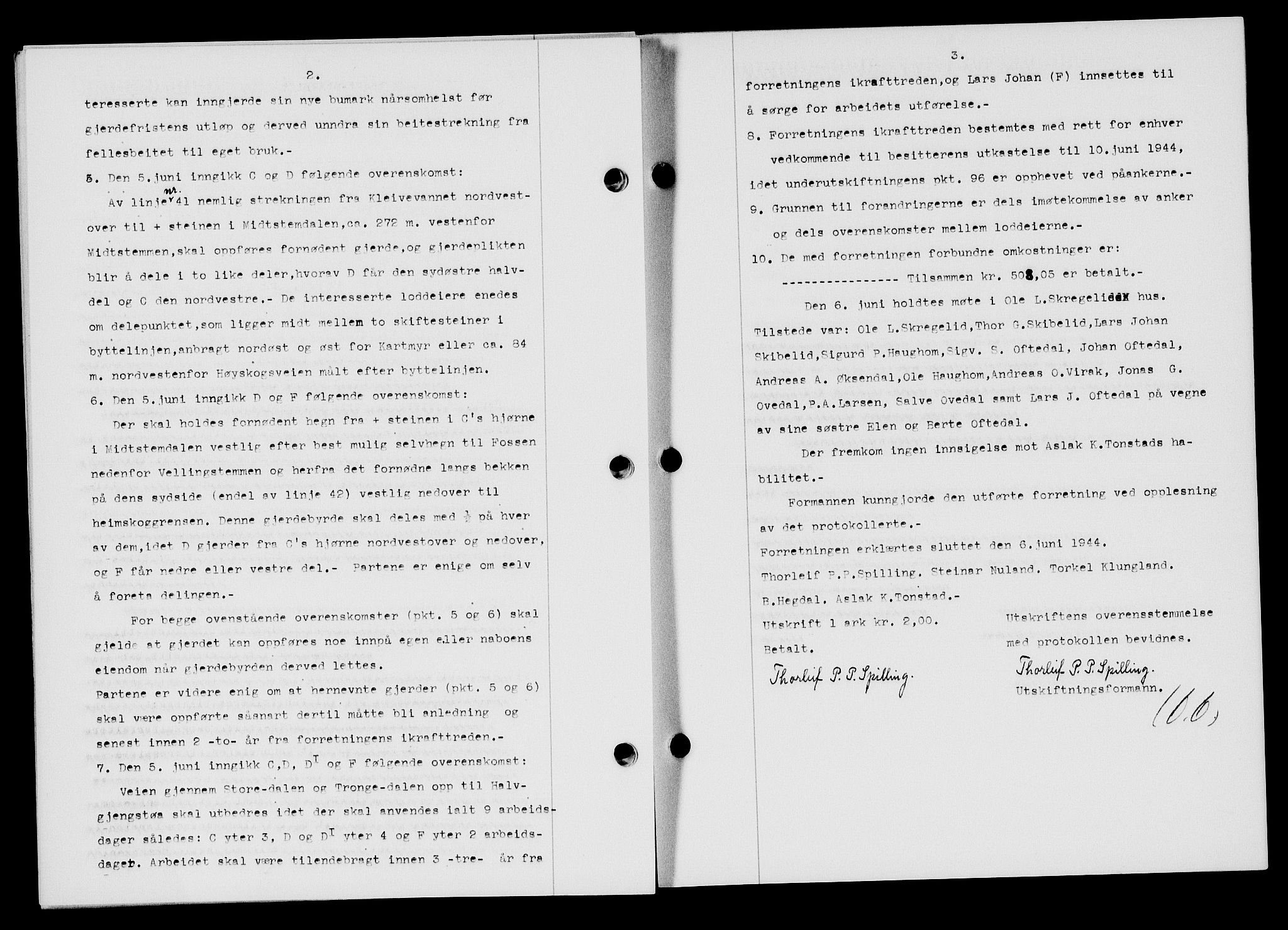 Flekkefjord sorenskriveri, SAK/1221-0001/G/Gb/Gba/L0059: Mortgage book no. A-7, 1944-1945, Diary no: : 460/1944