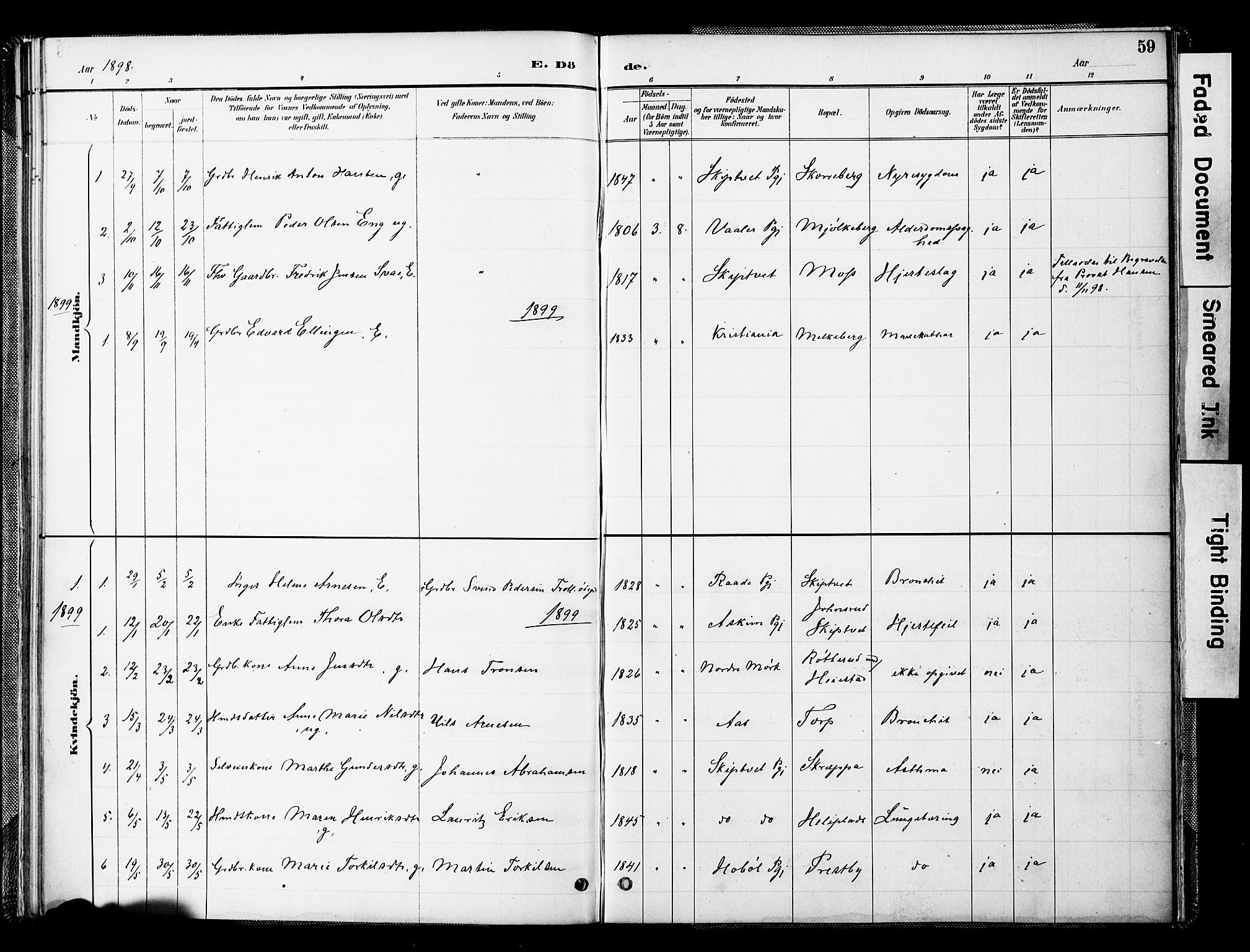 Spydeberg prestekontor Kirkebøker, AV/SAO-A-10924/F/Fc/L0001: Parish register (official) no. III 1, 1886-1907, p. 59