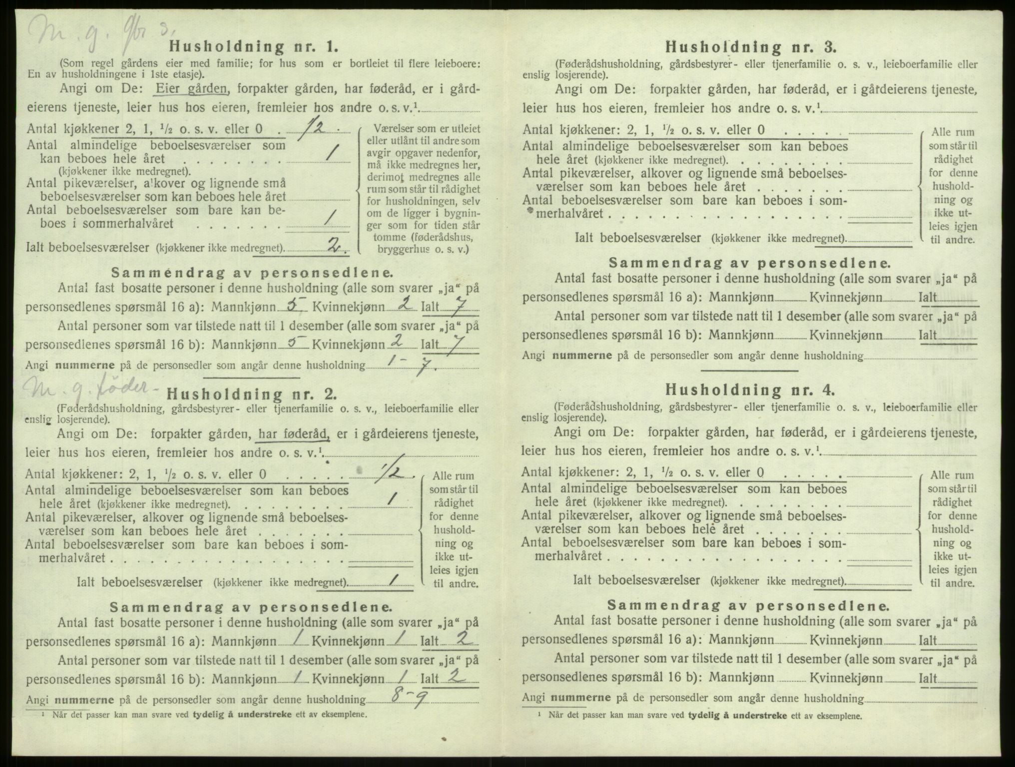 SAB, 1920 census for Lindås, 1920, p. 1075