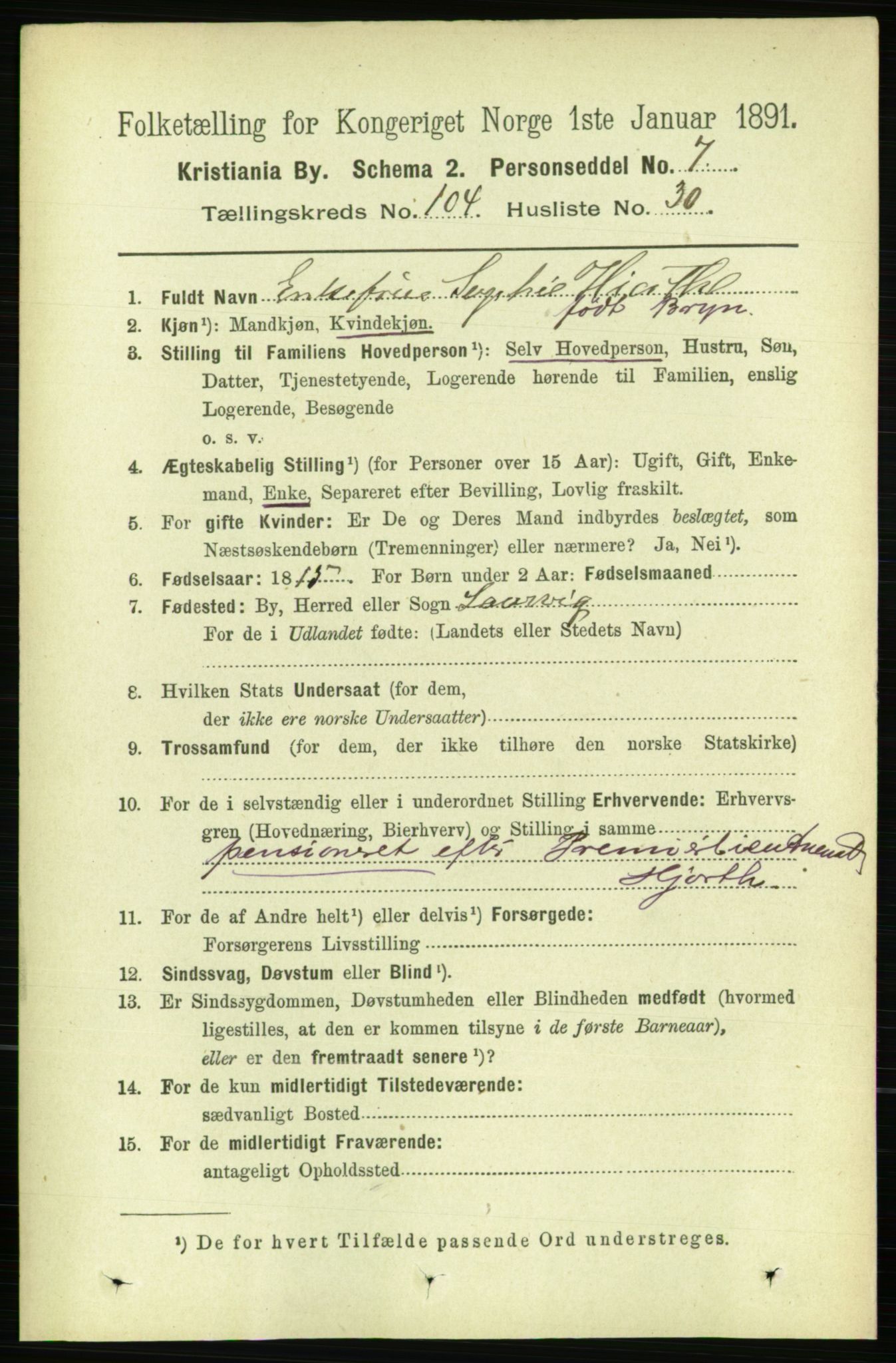 RA, 1891 census for 0301 Kristiania, 1891, p. 52789