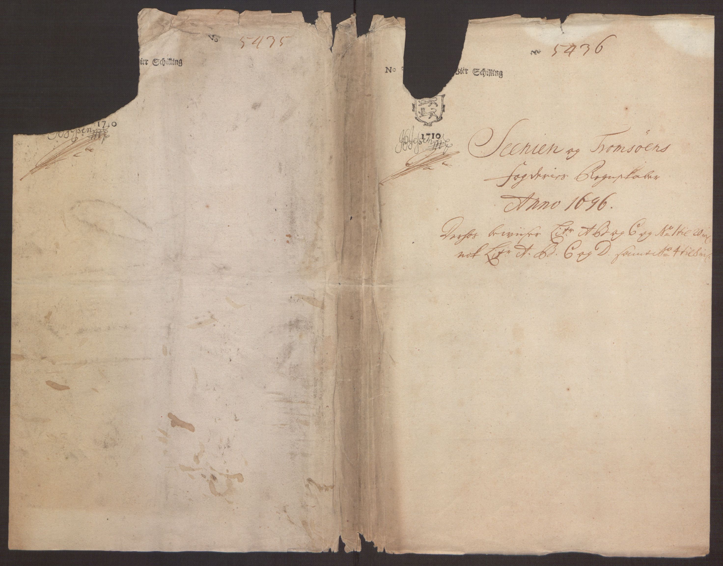 Rentekammeret inntil 1814, Reviderte regnskaper, Fogderegnskap, RA/EA-4092/R68/L4753: Fogderegnskap Senja og Troms, 1694-1696, p. 228