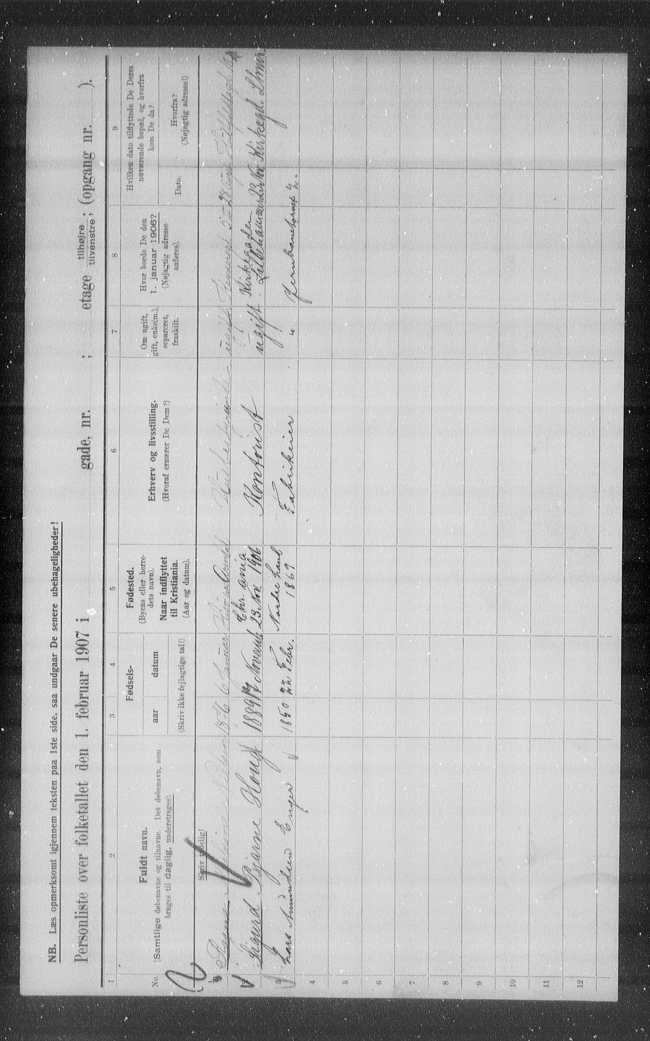 OBA, Municipal Census 1907 for Kristiania, 1907, p. 23898