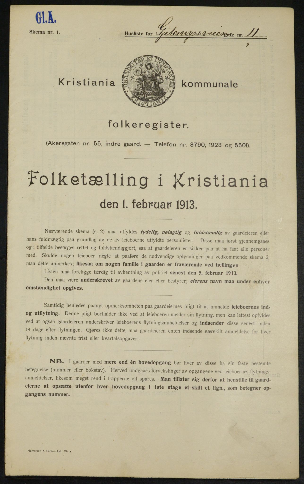 OBA, Municipal Census 1913 for Kristiania, 1913, p. 28862