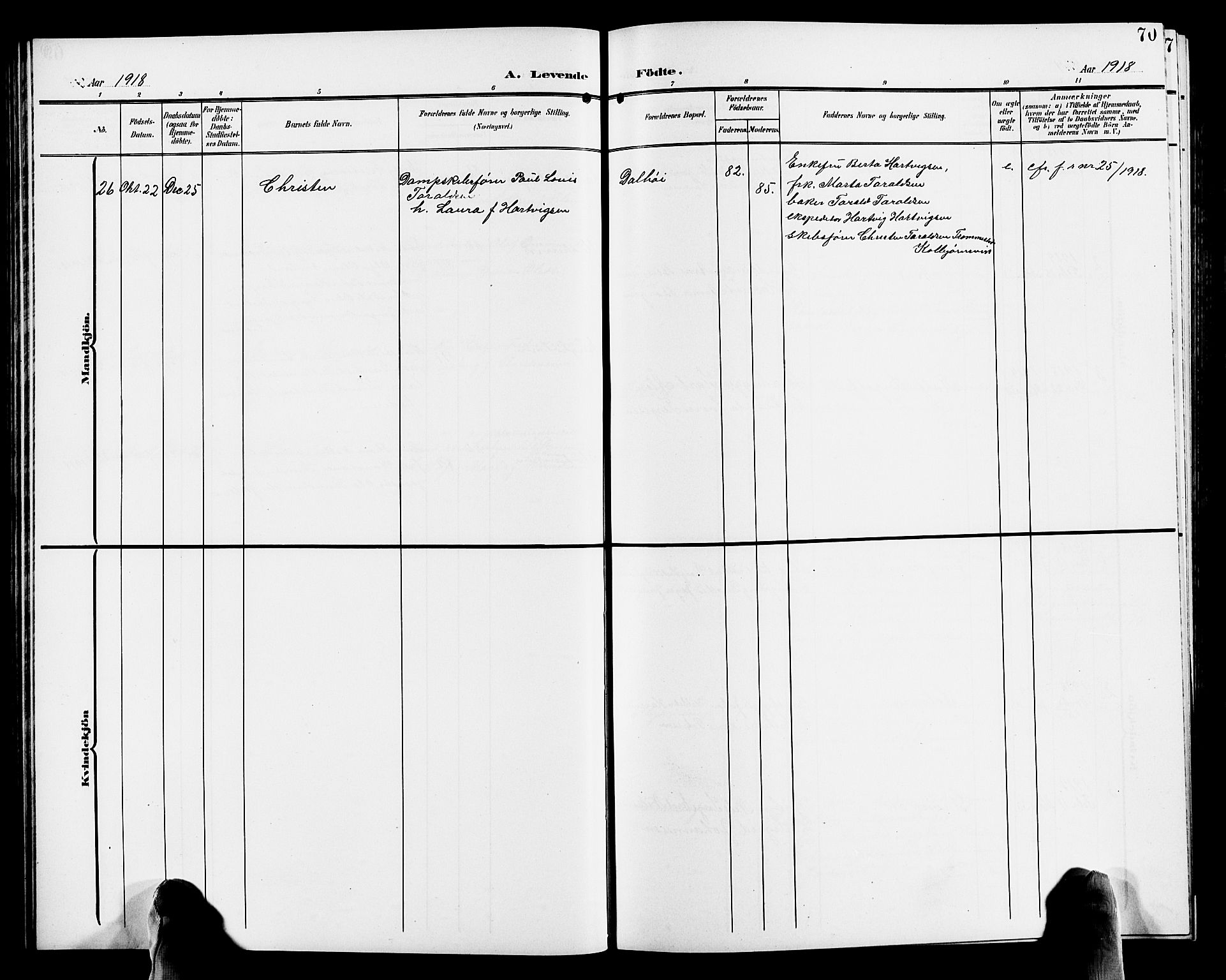 Hisøy sokneprestkontor, AV/SAK-1111-0020/F/Fb/L0004: Parish register (copy) no. B 4, 1905-1923, p. 70