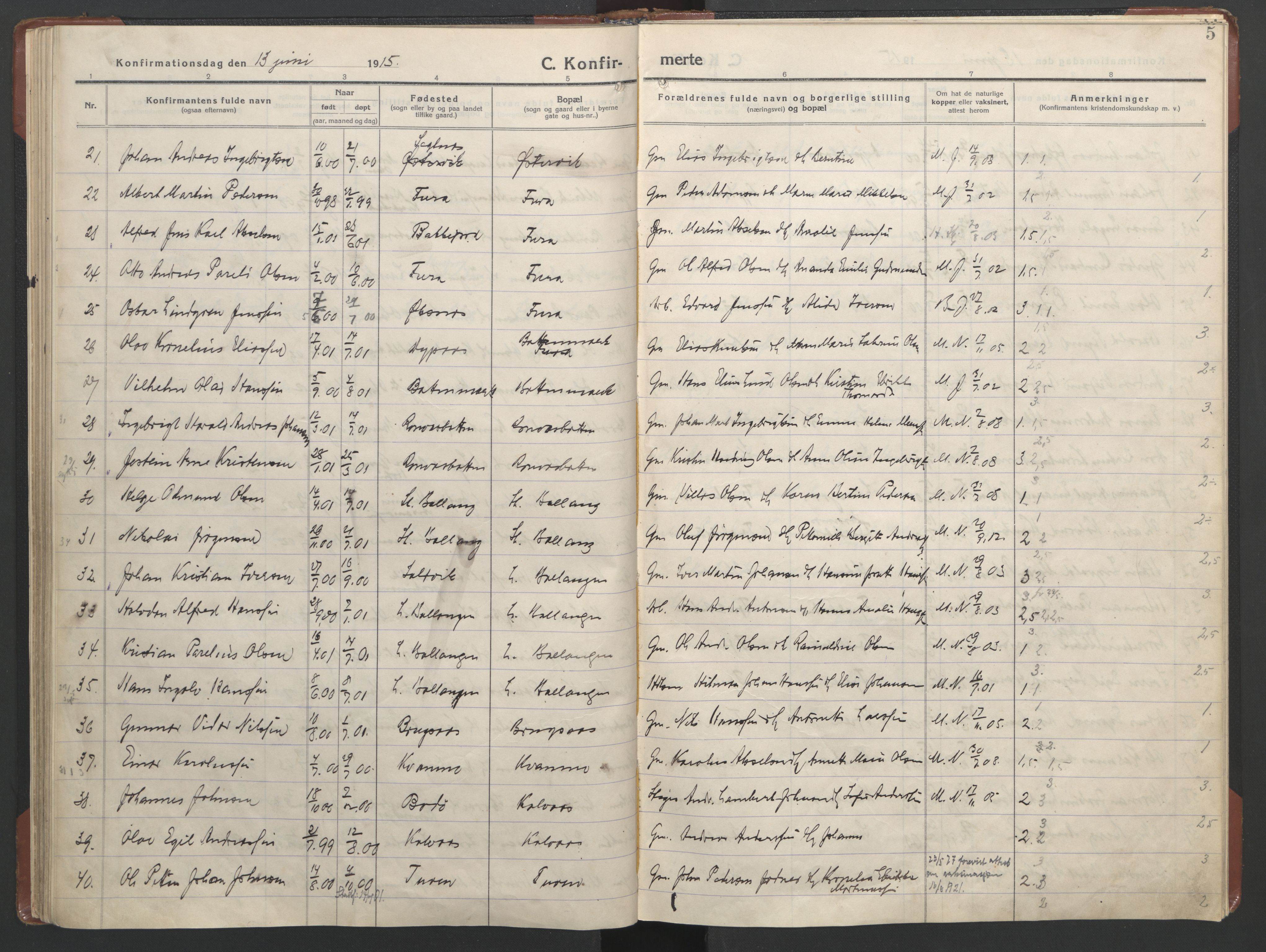 Ministerialprotokoller, klokkerbøker og fødselsregistre - Nordland, AV/SAT-A-1459/863/L0918: Parish register (copy) no. 863C08, 1906-1921, p. 5