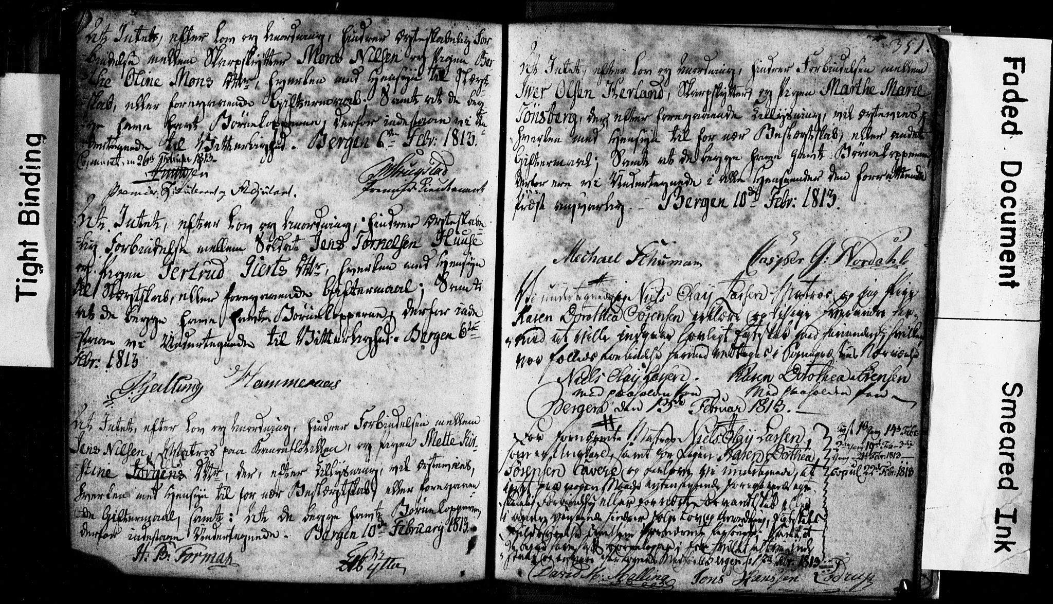 Korskirken sokneprestembete, AV/SAB-A-76101: Best man's statements no. II.5.1, 1776-1816, p. 351