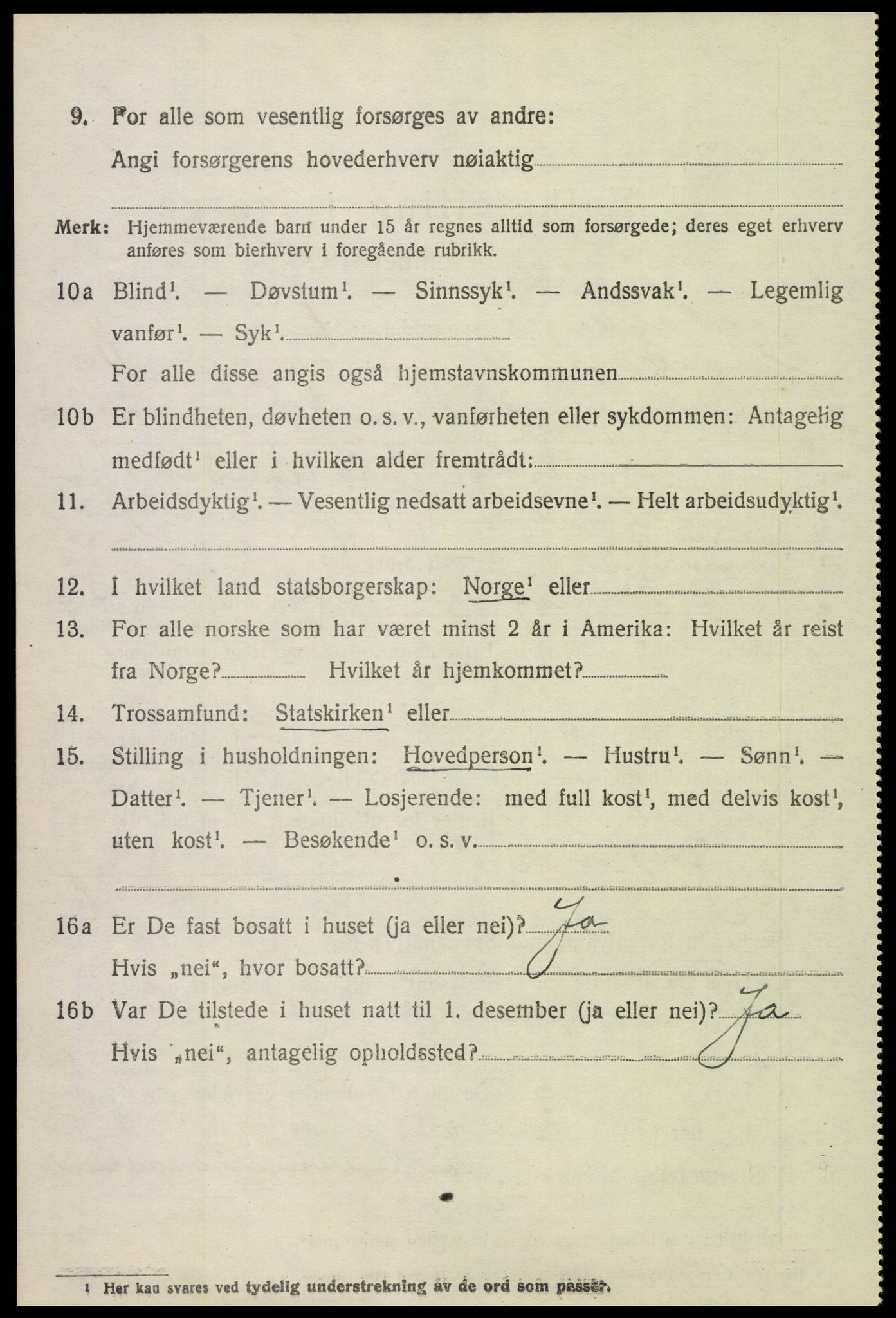 SAH, 1920 census for Fåberg, 1920, p. 12123