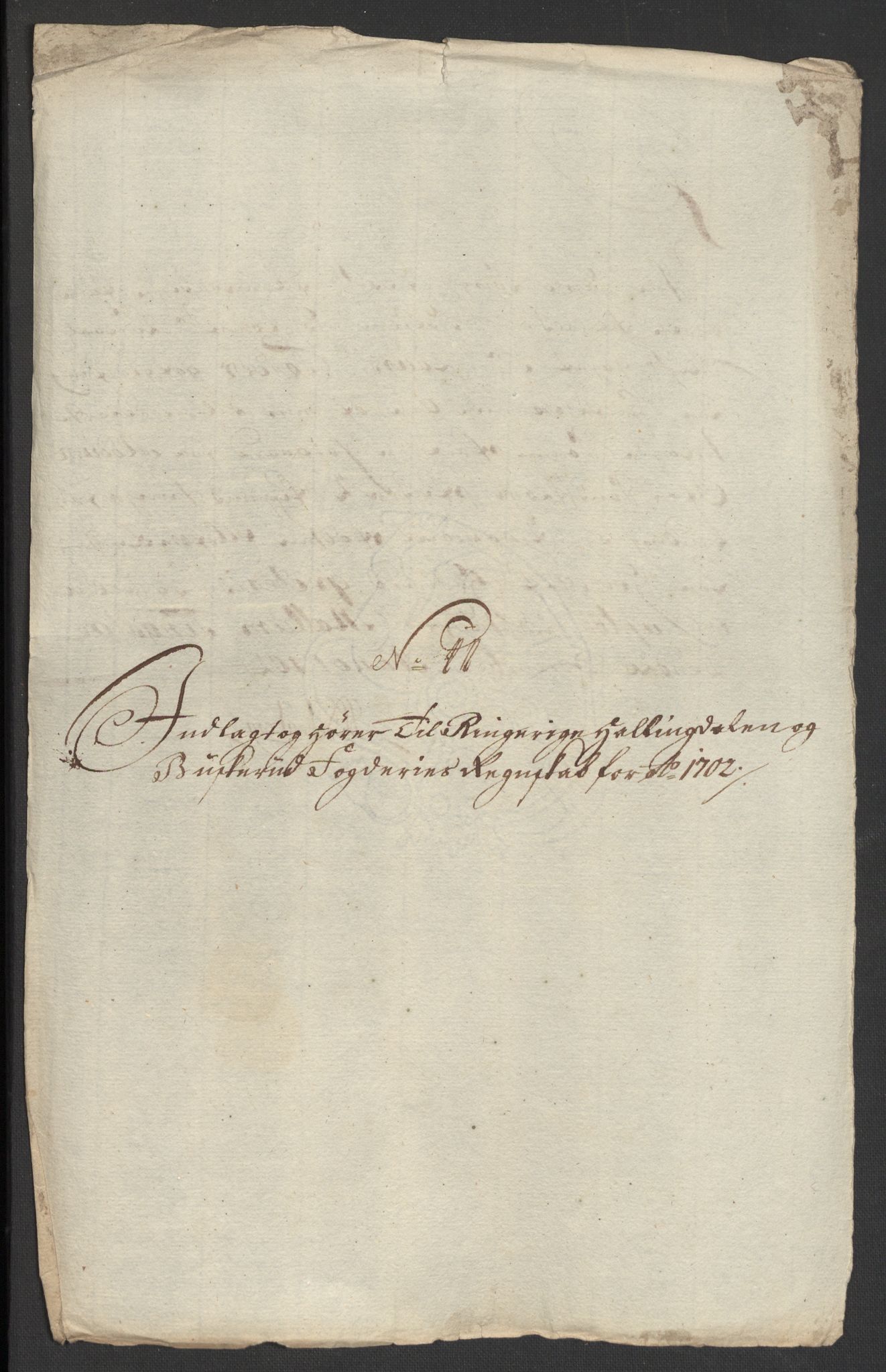 Rentekammeret inntil 1814, Reviderte regnskaper, Fogderegnskap, RA/EA-4092/R22/L1459: Fogderegnskap Ringerike, Hallingdal og Buskerud, 1702, p. 269