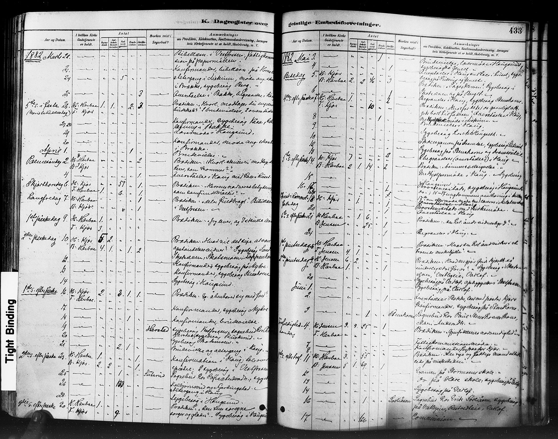 Eiker kirkebøker, AV/SAKO-A-4/F/Fb/L0001: Parish register (official) no. II 1, 1878-1888, p. 433