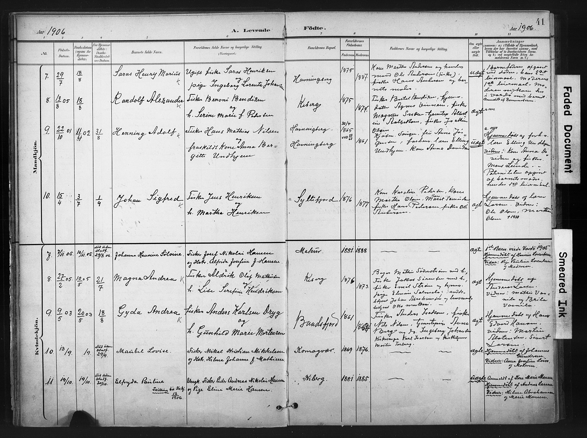 Vardø sokneprestkontor, AV/SATØ-S-1332/H/Ha/L0011kirke: Parish register (official) no. 11, 1897-1911, p. 41