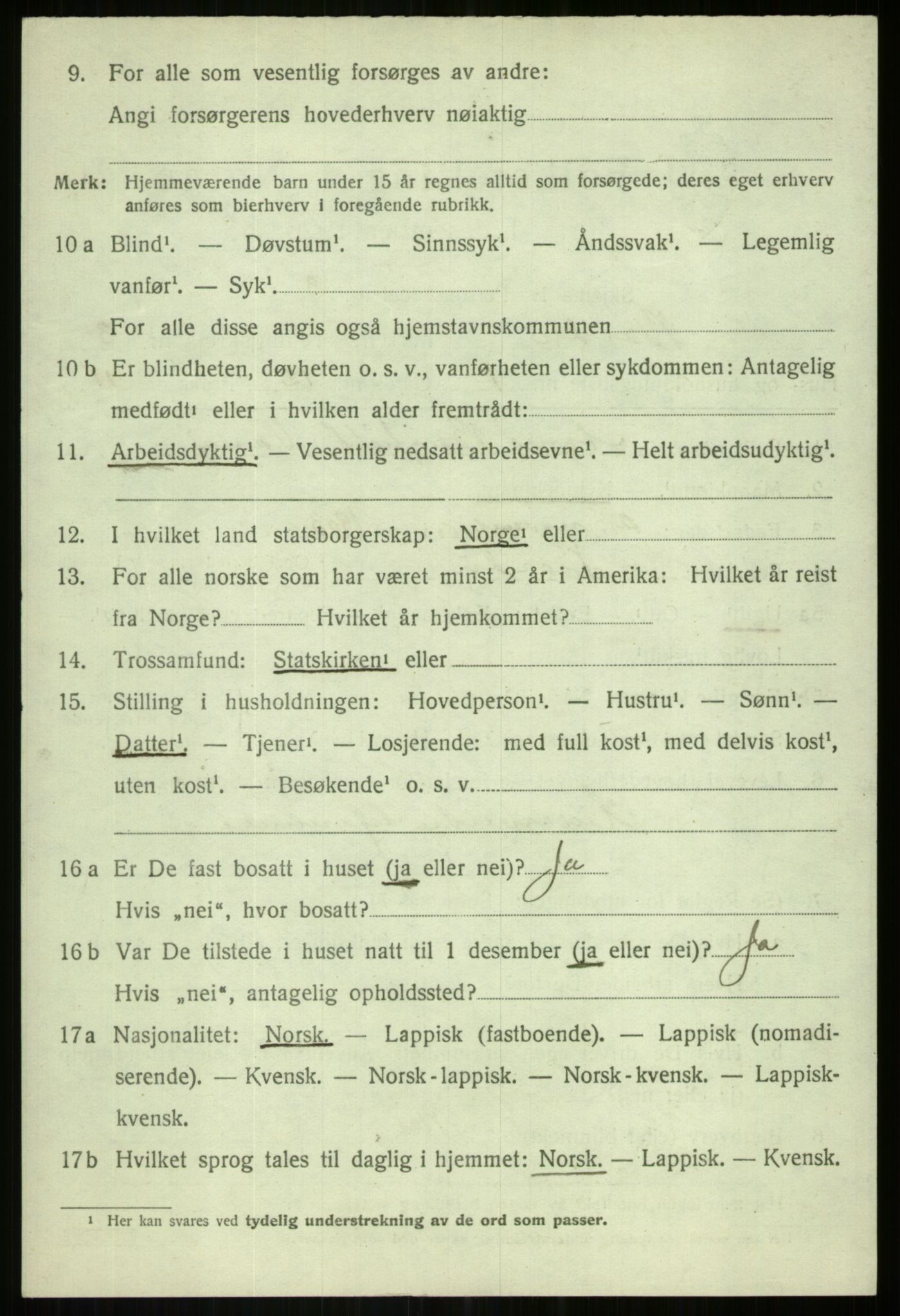 SATØ, 1920 census for Bardu, 1920, p. 1162