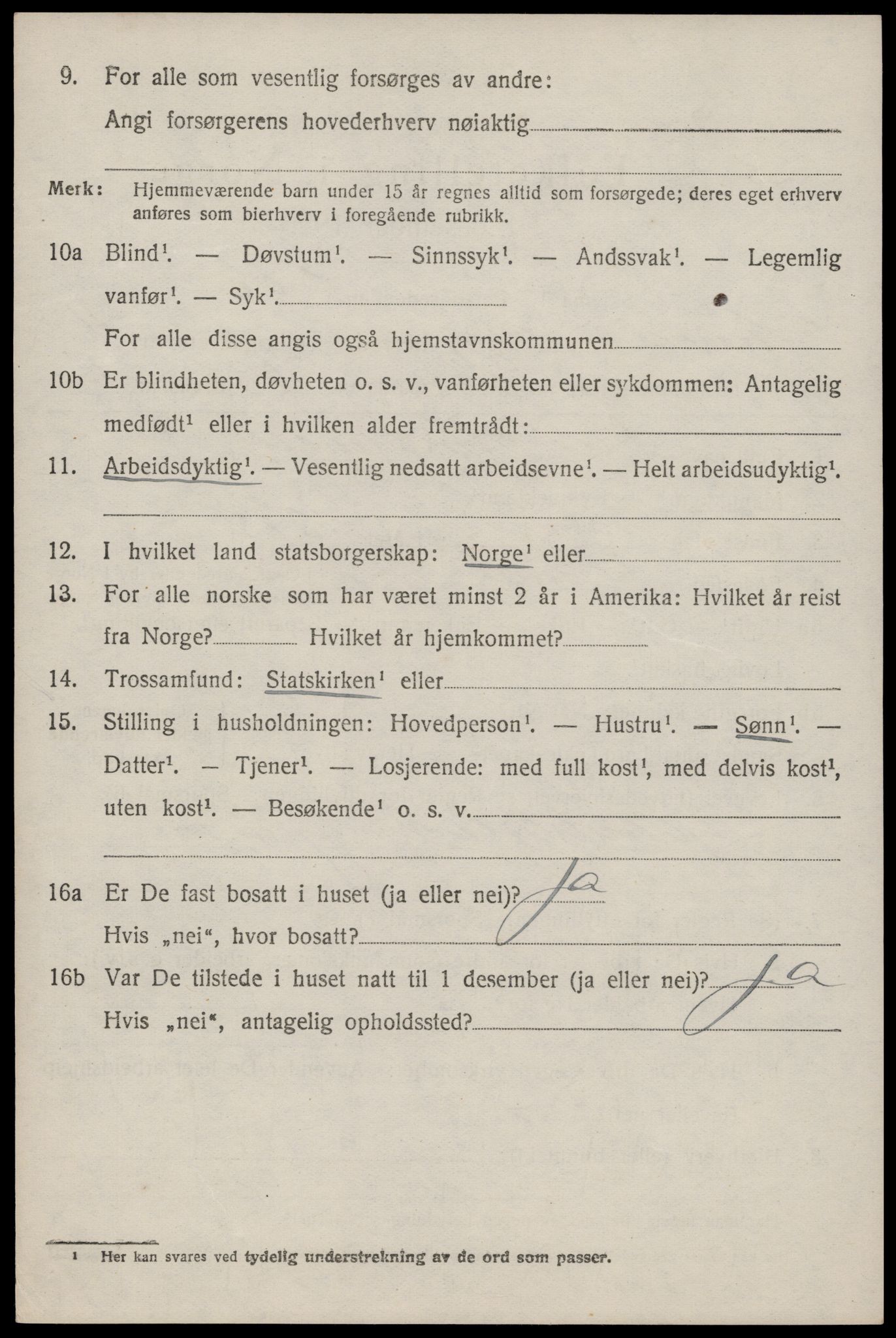 SAST, 1920 census for Lund, 1920, p. 3127