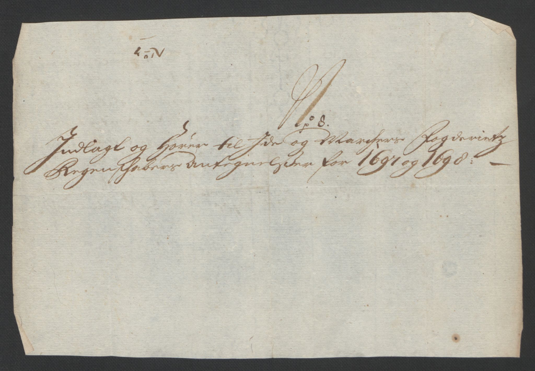 Rentekammeret inntil 1814, Reviderte regnskaper, Fogderegnskap, AV/RA-EA-4092/R01/L0014: Fogderegnskap Idd og Marker, 1699, p. 191