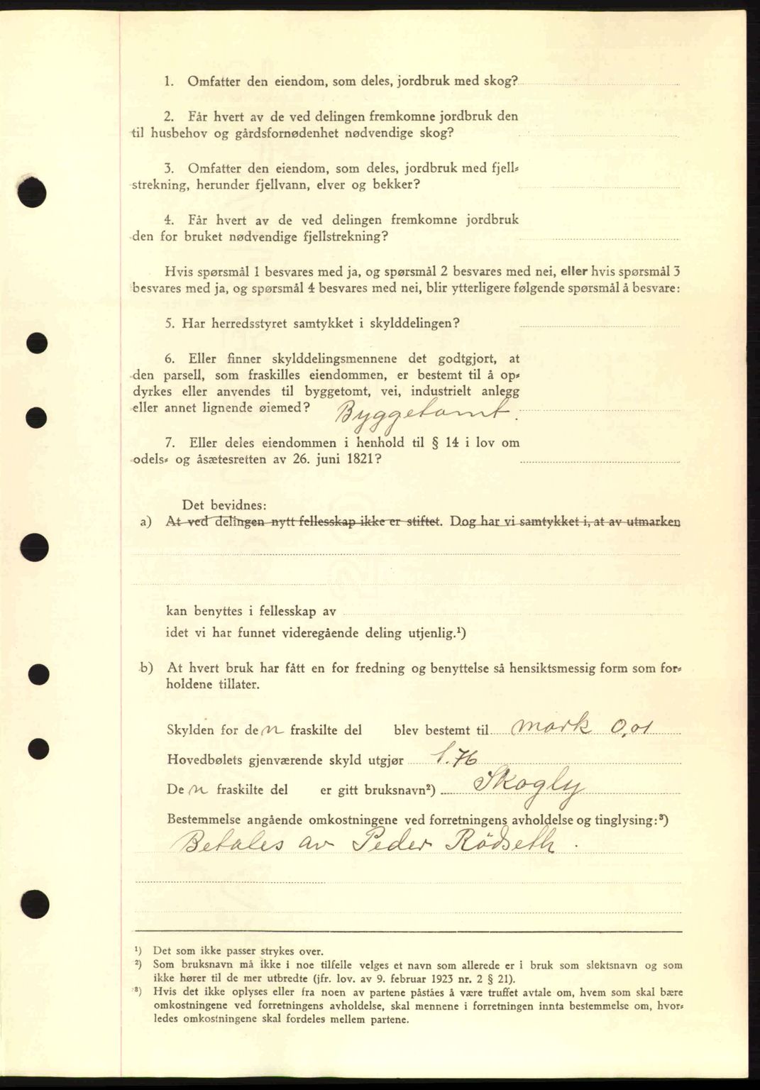 Nordre Sunnmøre sorenskriveri, SAT/A-0006/1/2/2C/2Ca: Mortgage book no. A11, 1941-1941, Diary no: : 1342/1941