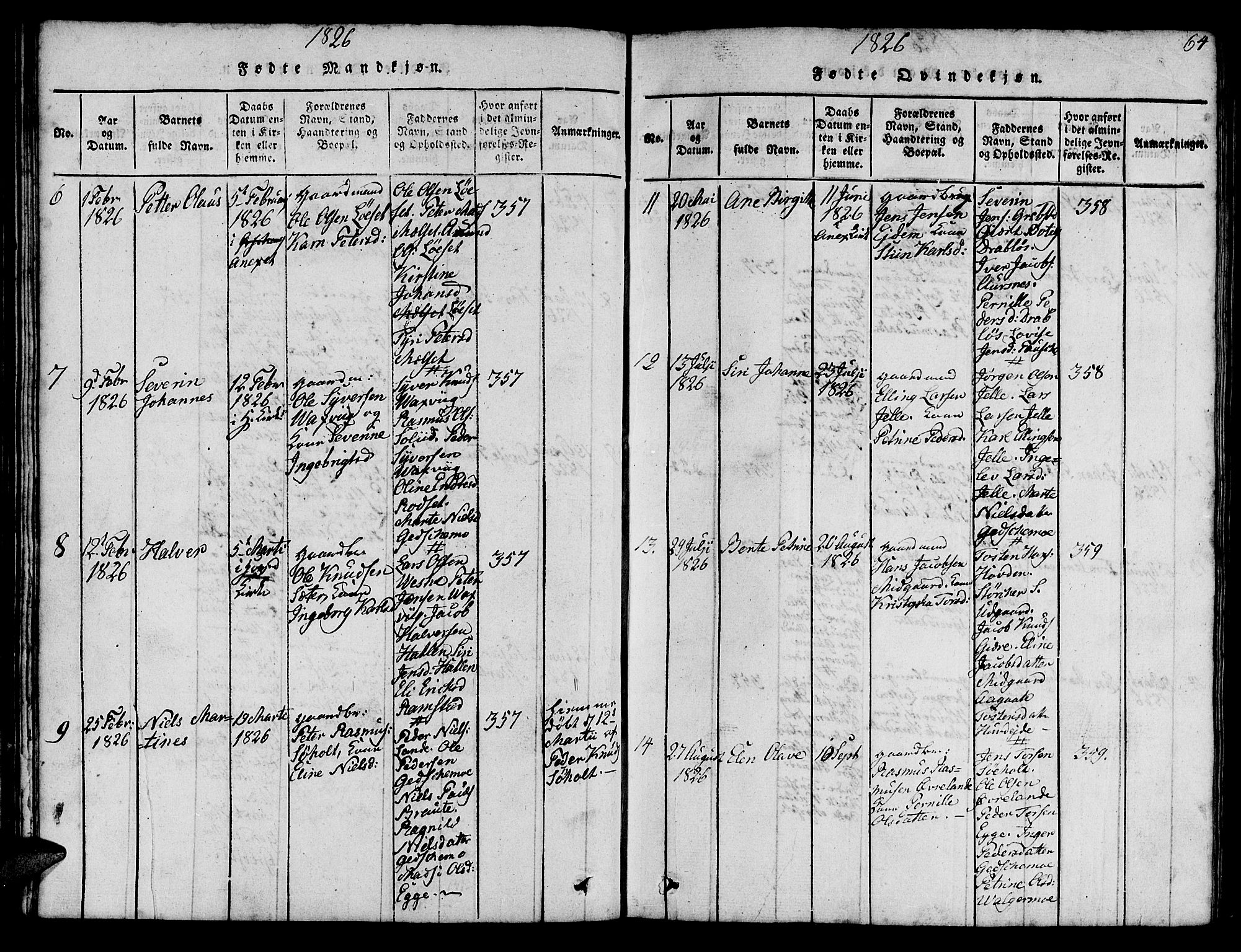 Ministerialprotokoller, klokkerbøker og fødselsregistre - Møre og Romsdal, AV/SAT-A-1454/522/L0322: Parish register (copy) no. 522C01, 1816-1830, p. 64