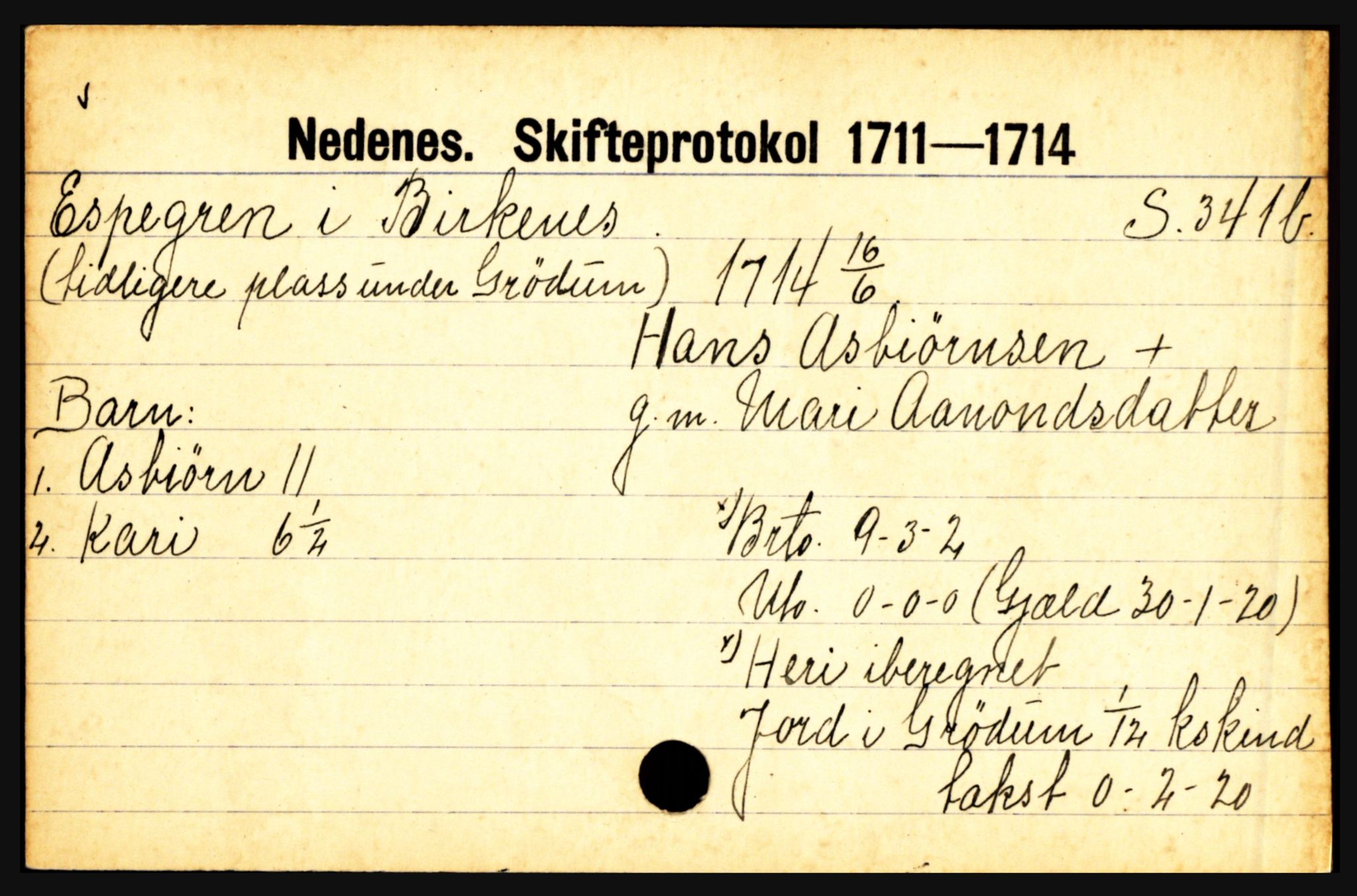 Nedenes sorenskriveri før 1824, AV/SAK-1221-0007/H, p. 6347